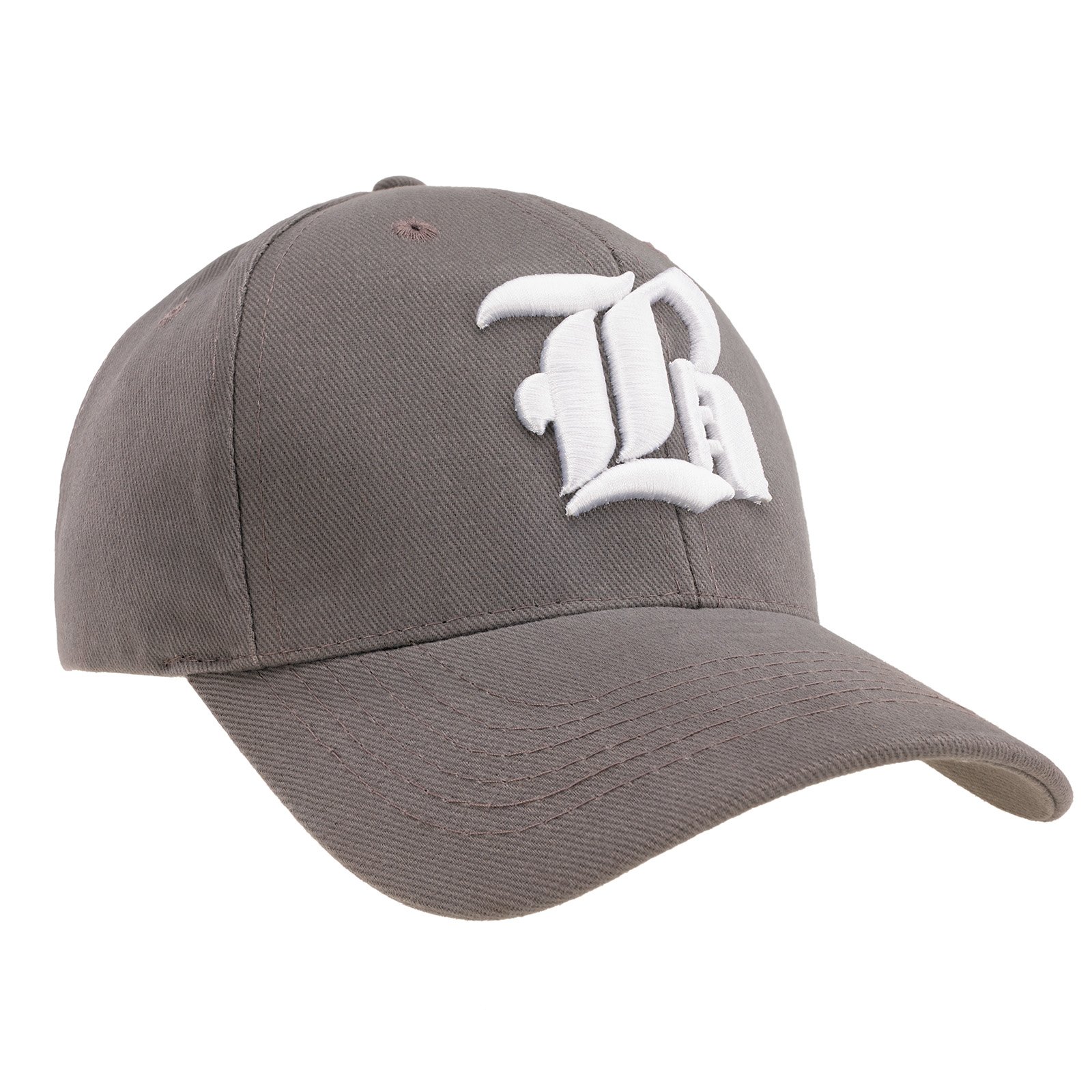 4Sold 1976 Men's B Gray White 4Sold Casual Baseball Gothic B Letter Cap Caps Snap Back Hat Hats Snapback (B Gray White)