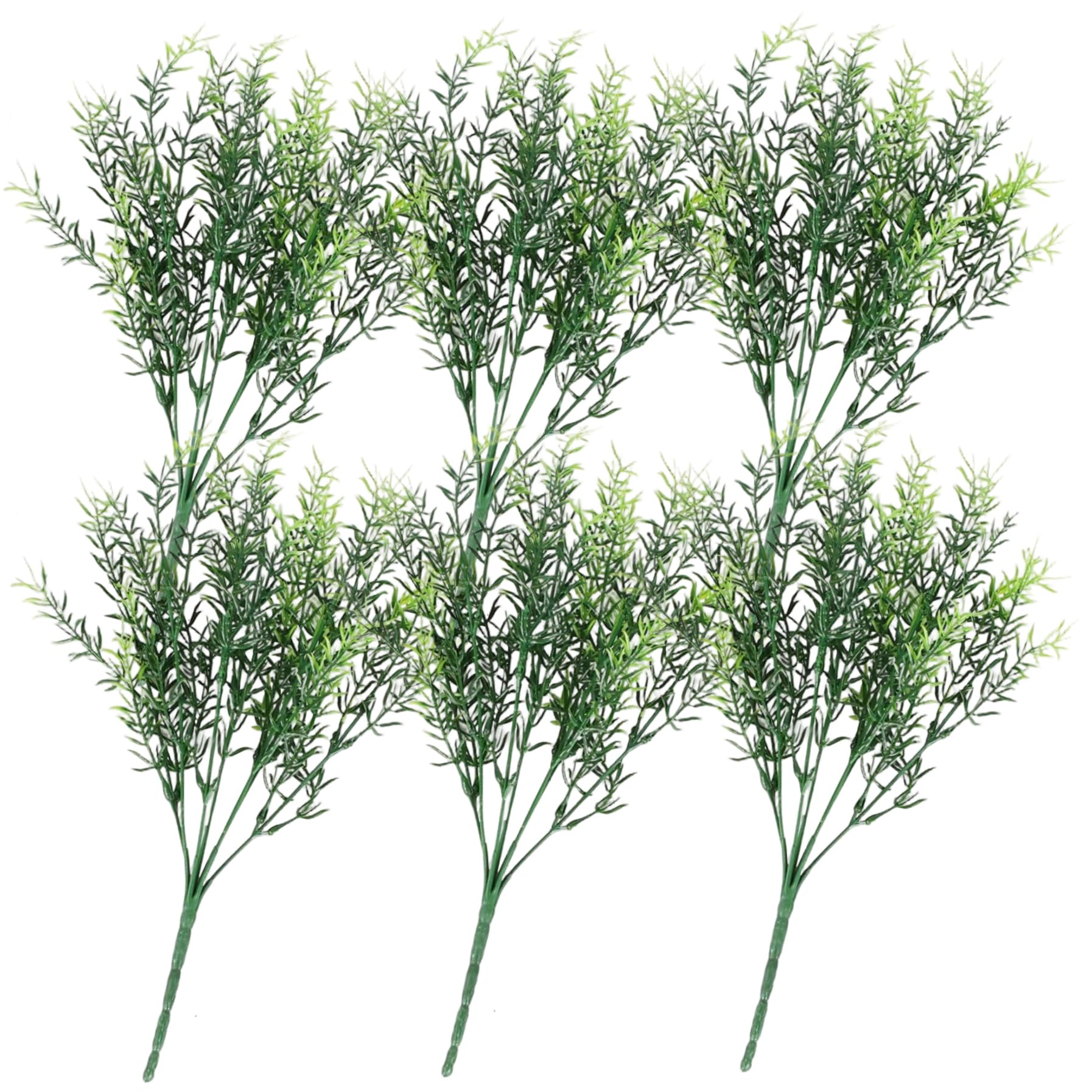 Romarin artificiel réaliste lot de 6 branches de fausse plante 37 cm pour décoration