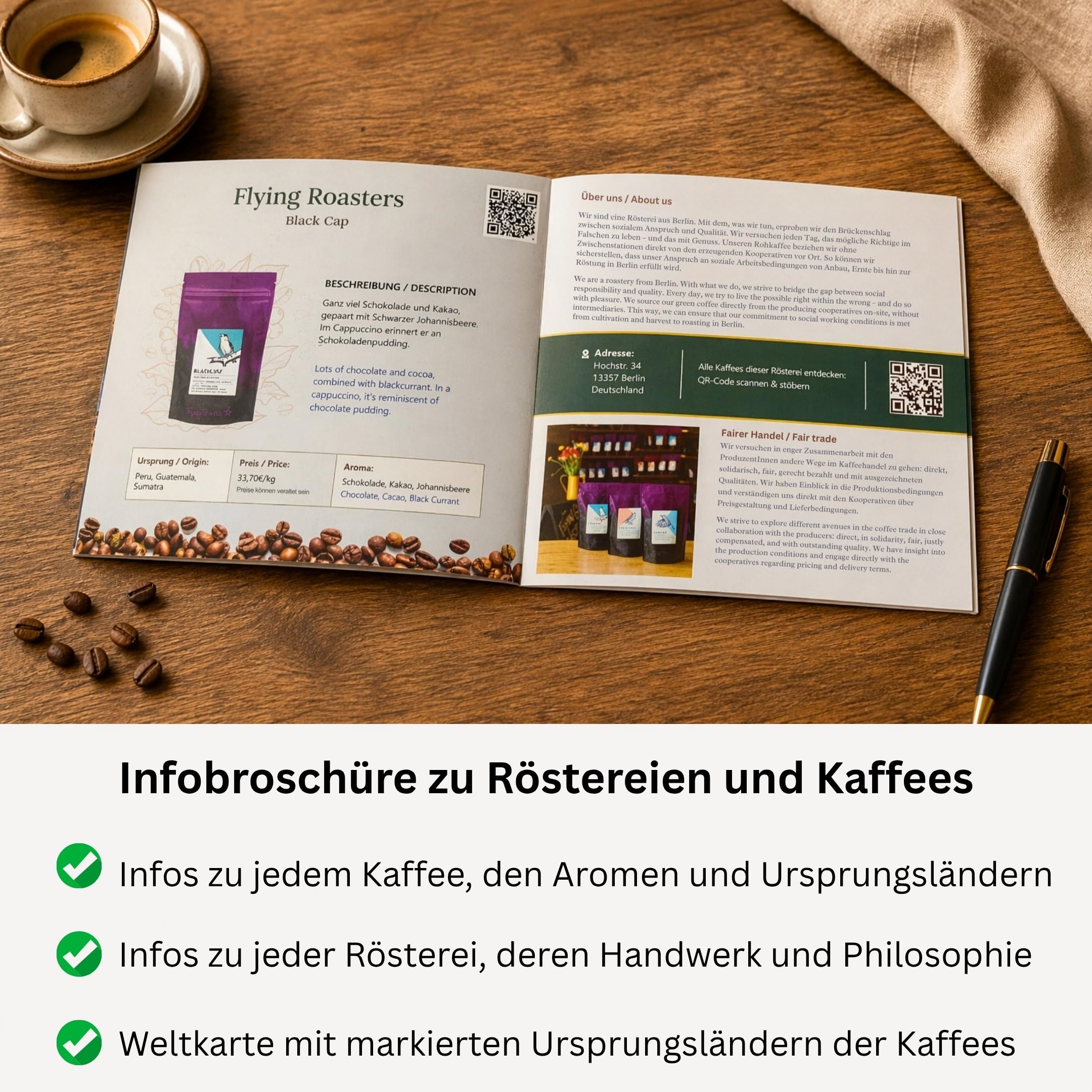 Kaffee Geschenk-Set 9 Berliner Kaffeeröstereien Specialty Coffees Kaffeebohnen Probierset Geschenkbox