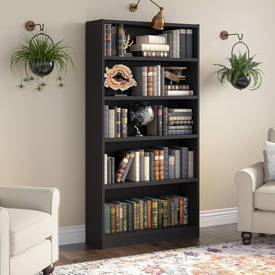 Amazon.com: Bush Furniture Universal Tall 5 Shelf Bookcase in
