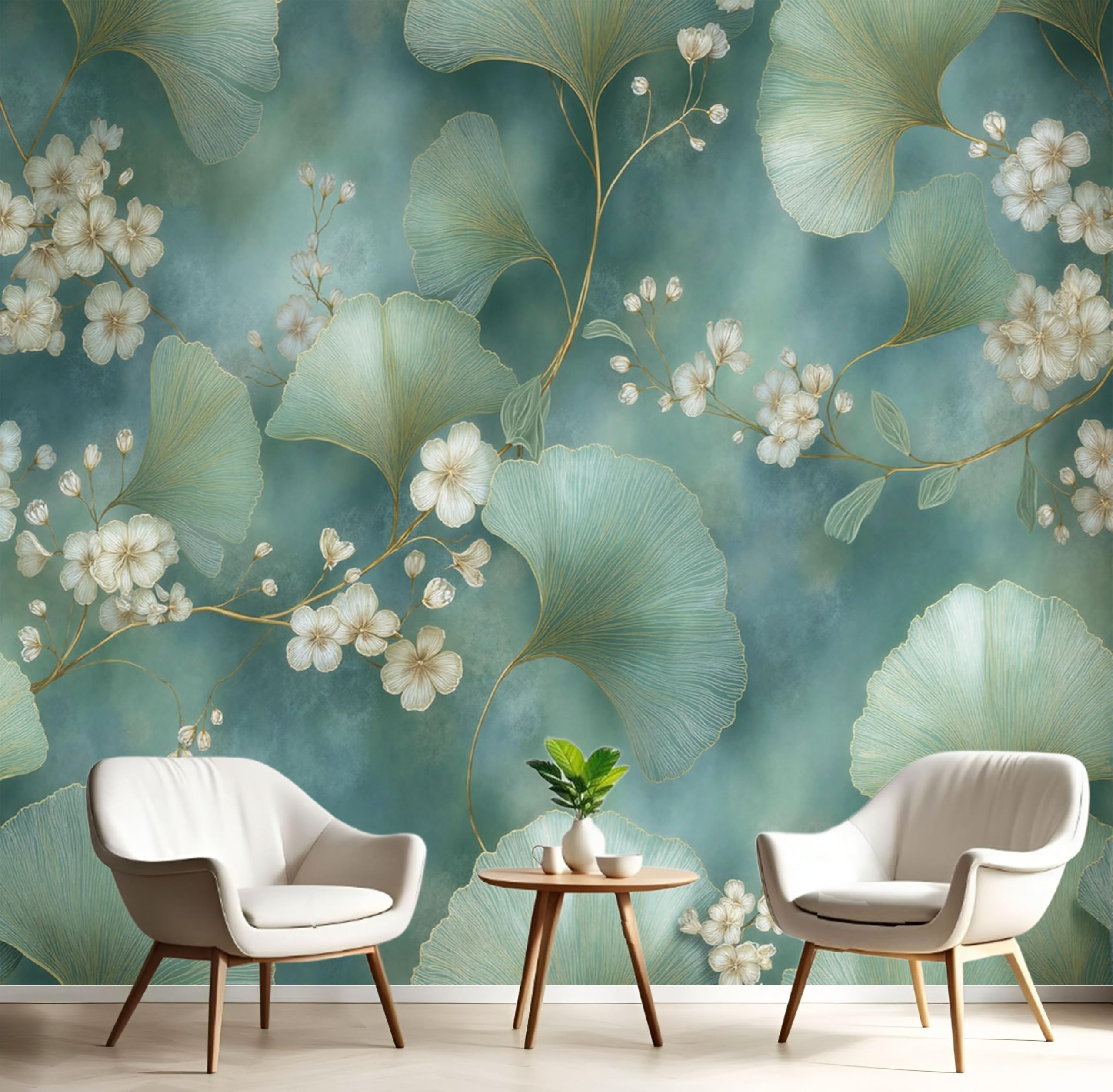 Papier peint panoramique ginkgo biloba pour créer une chambre parentale cosy