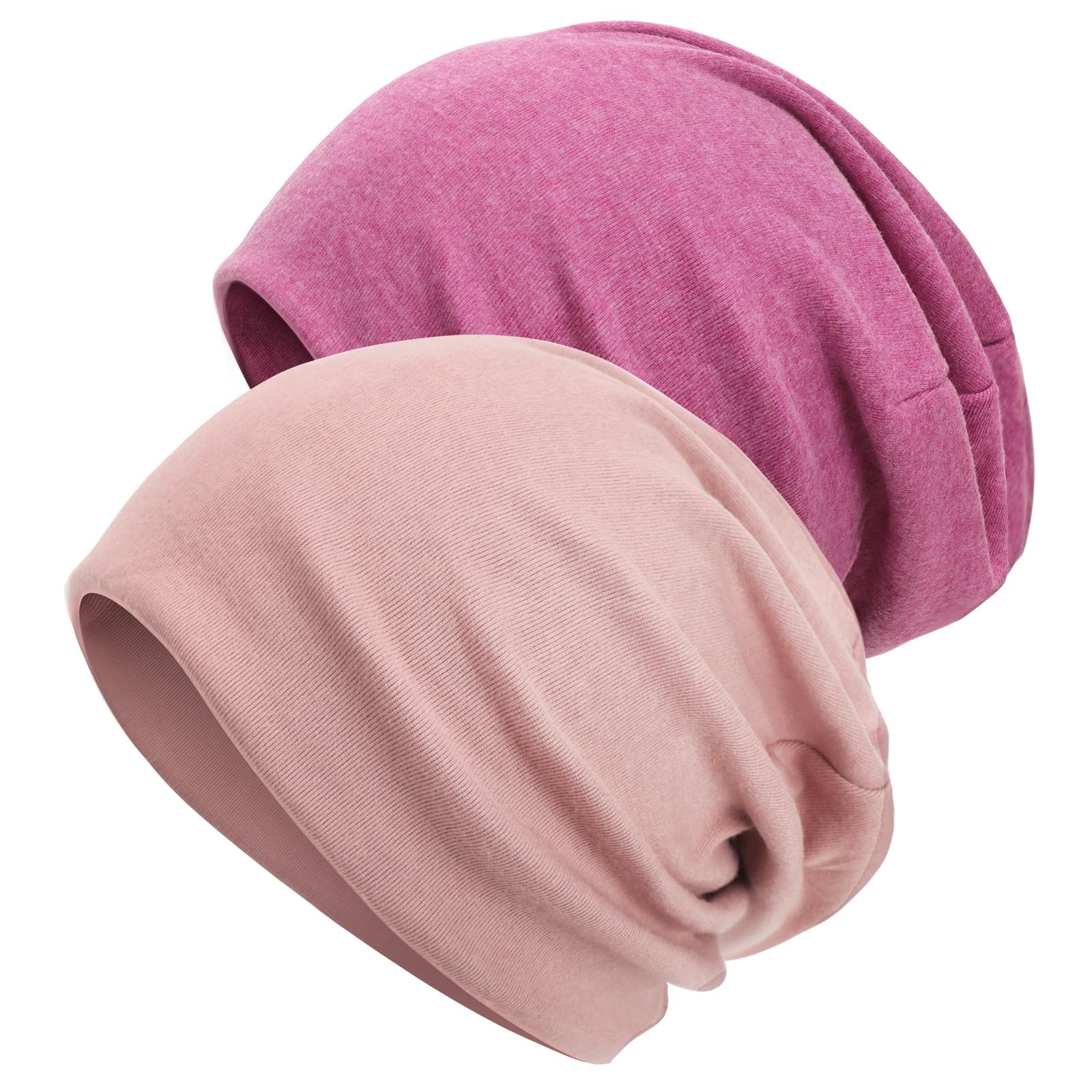 DRESHOW Slouchy Beanie Hat for Women Men Long Baggy Hip Hop Beanie Ski Skull Cap Chemo Headwear Solid Hipster Hat Elastic Sleeping Cap