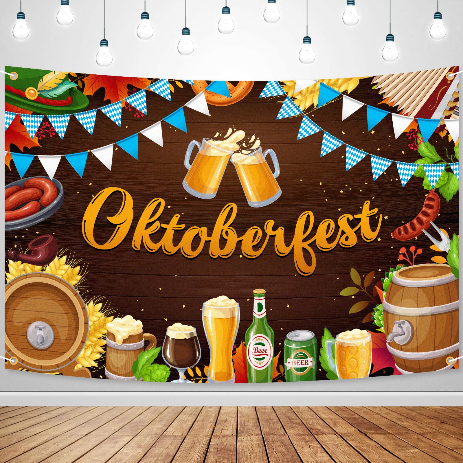 Oktoberfest Banner Set 3-teilig - Bayerische Bierfest Deko 30x180cm