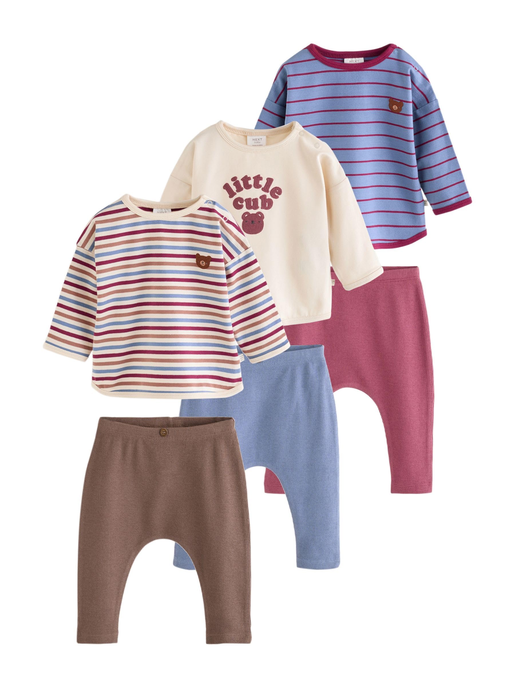 NEXT Bambini Completo 6 pezzi con top e leggings per neonati