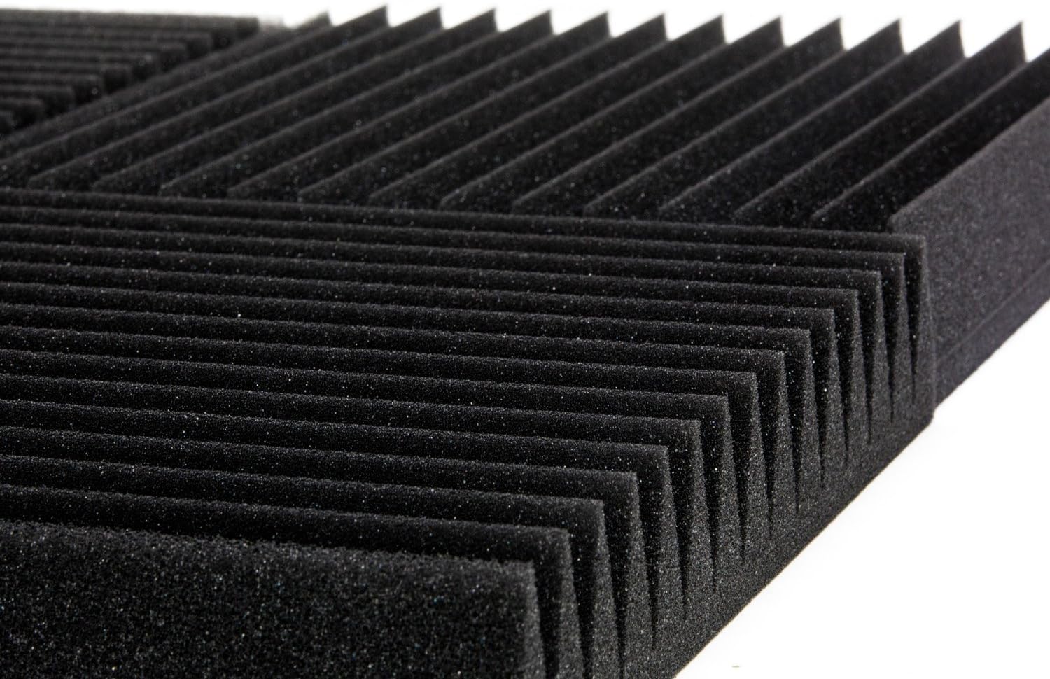 AK TRADING CO. 48 Pack Charcoal Acoustic Panels Studio Foam Wedges 2 x 12 x 12 Inches