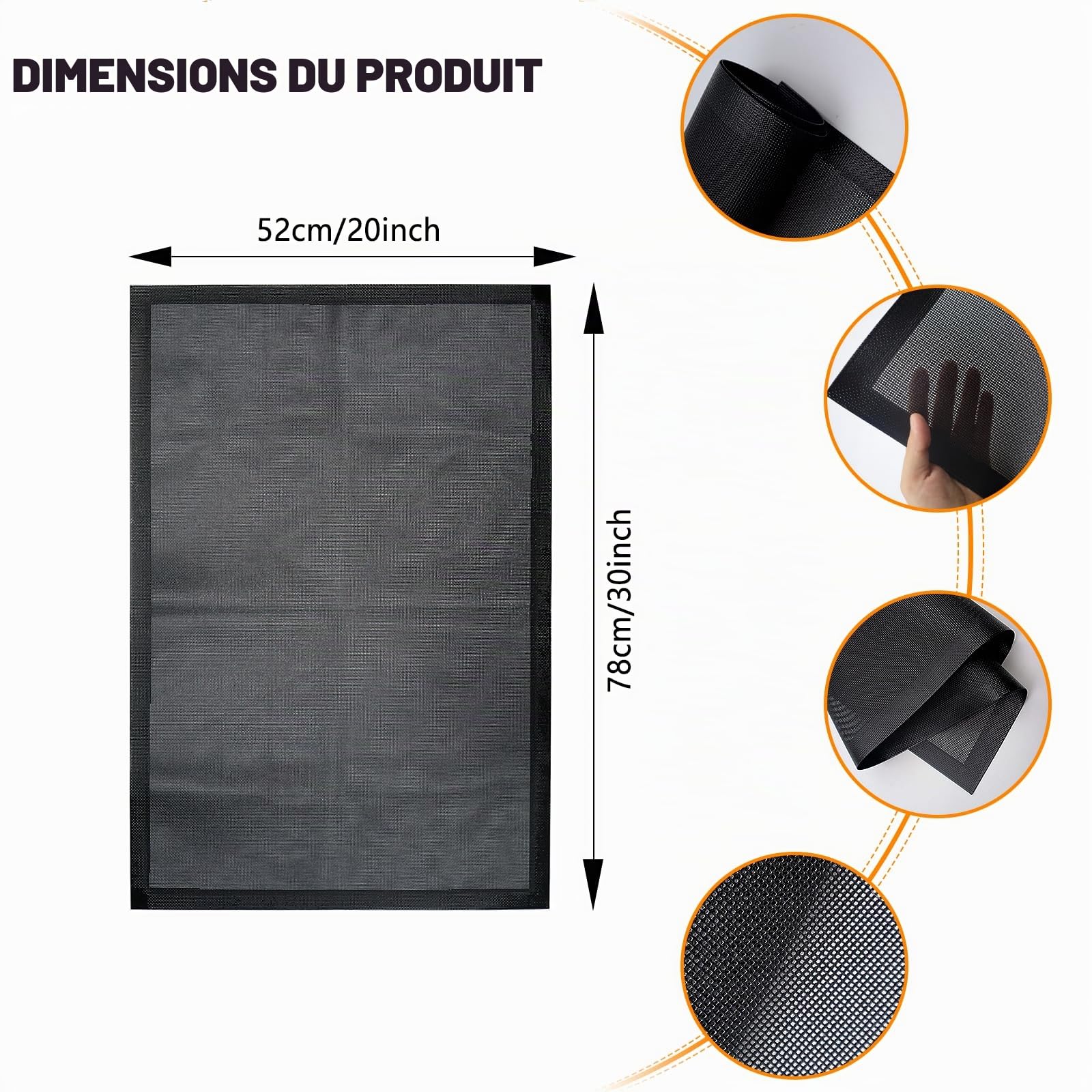 52x78cm Tapis pour Plaque Induction, Tapis de Cuisson à Induction en Silicone, Protection Plaque Induction,Couvre Plaque de Cuisson, Protege Plaque Induction,Couvre Plaque Induction