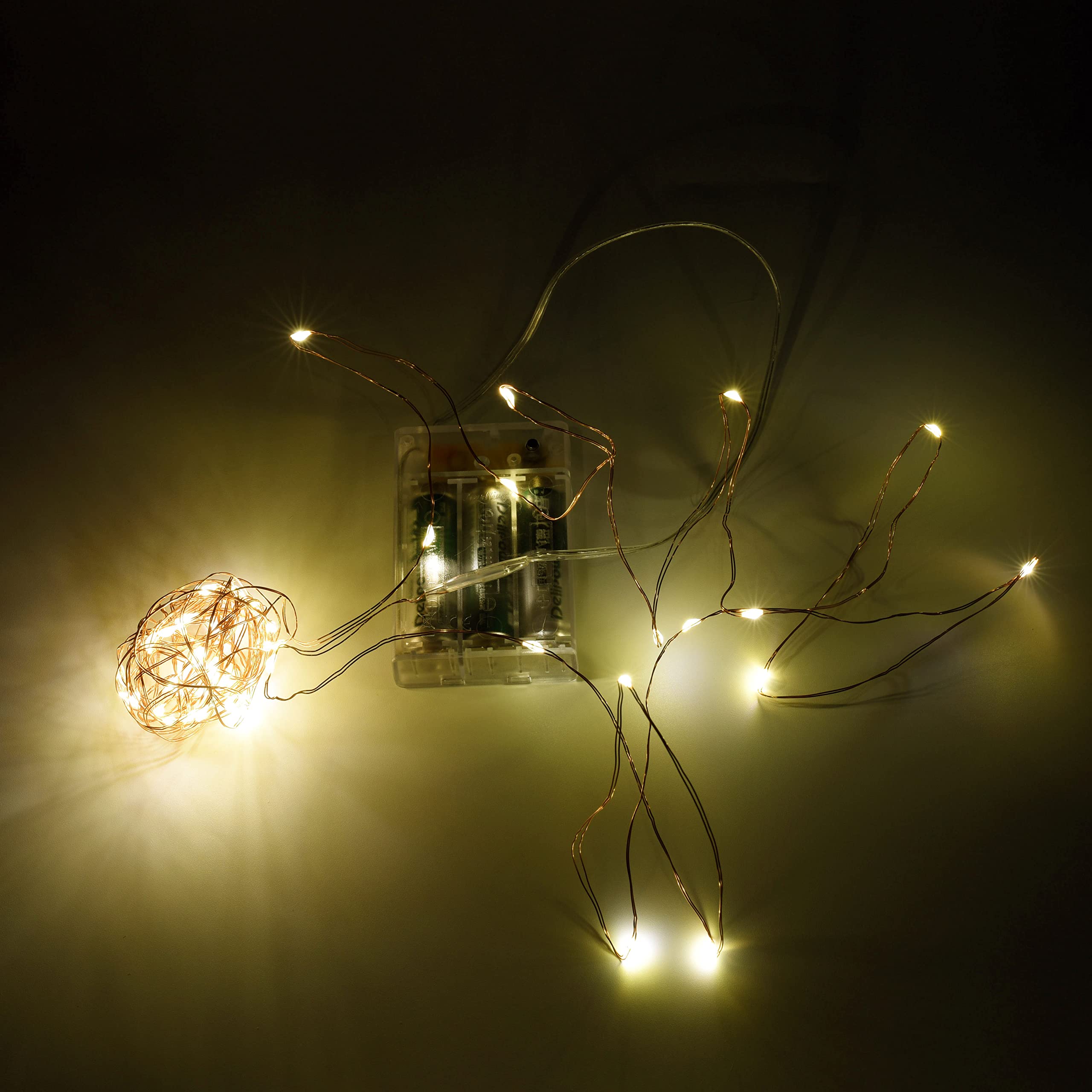 Karlling LED-Lichterkette Batteriebetrieben – 4,8 M, 8 Blinkmodi, Mit Timer, Rot