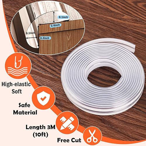 Miniatura 2 de Protector de bordes a prueba de bebés de 10 pies, esquinas y bordes a prueba de bebés, protectores de esquinas para muebles, protectores de esquinas