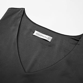 Womens Satin Tank Top Silky Sleeveless Blouse Work Cami