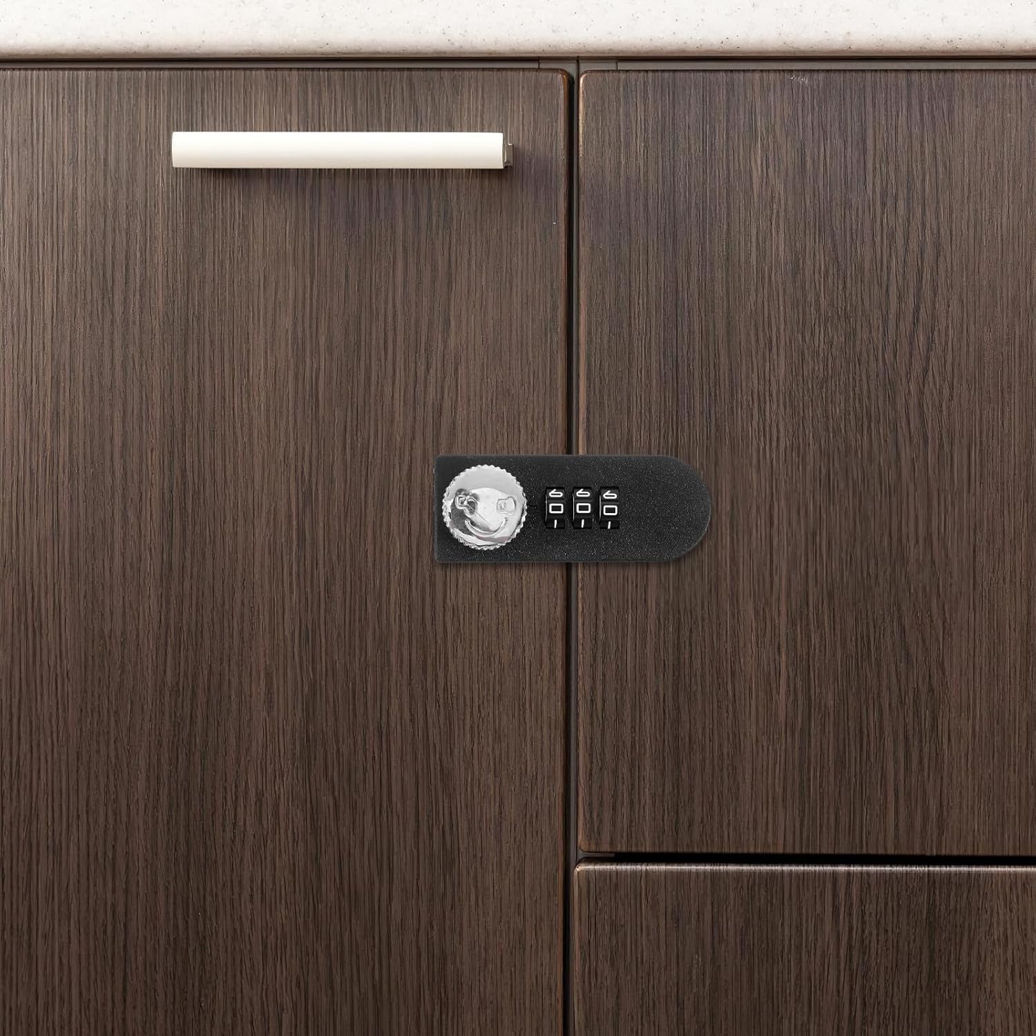 2pcs Keyless Combination Password Drawer Lock with 3-Password Dial for Office Desk Cabinets, Household Furniture Hardware Security