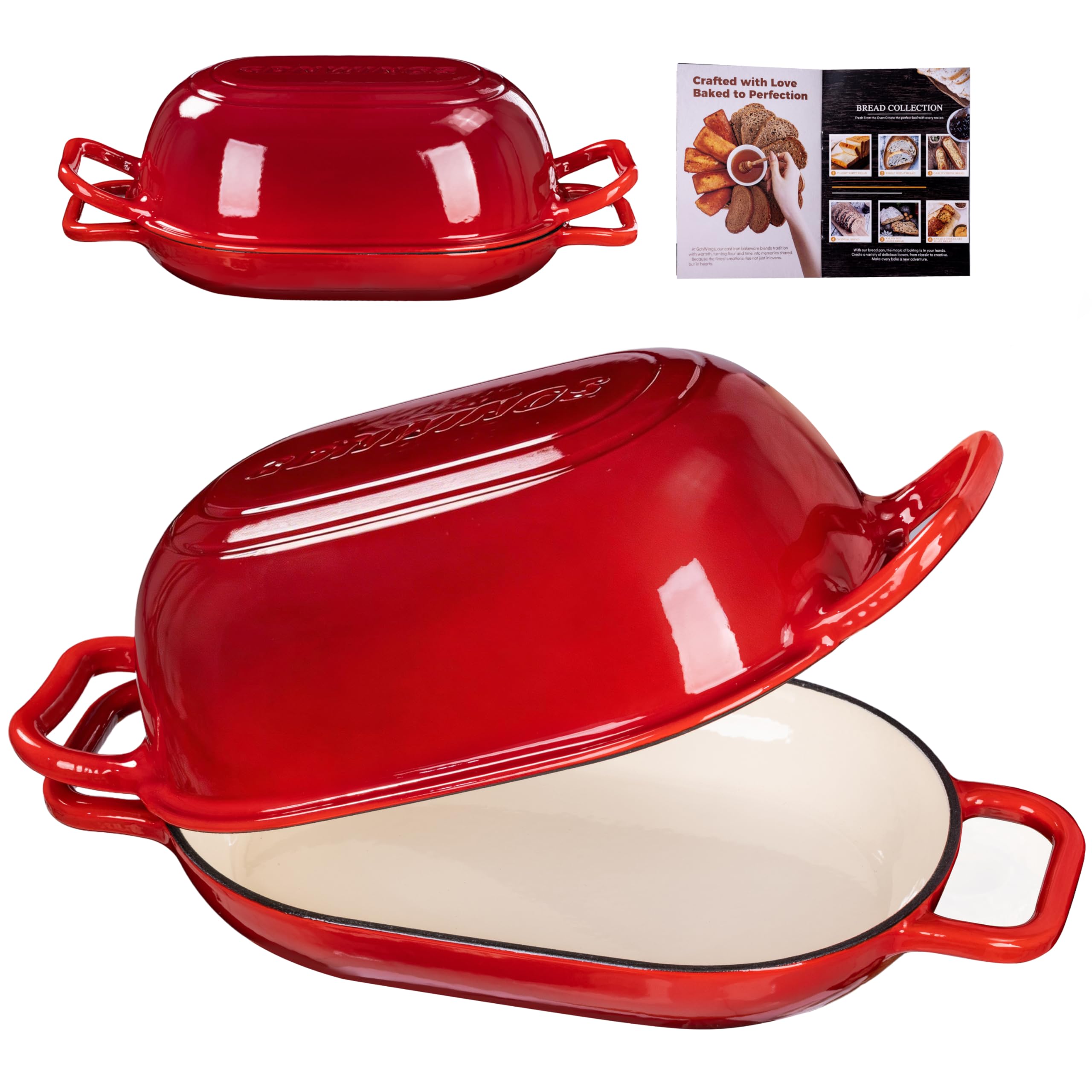 Photo 1 of GdnWings 5QT Oval Dutch Oven - 12x8 Inch Enameled Cast Iron
