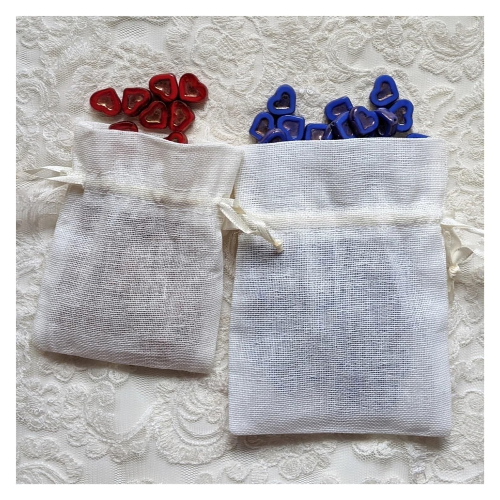 Borsa Damigella in Raso Borsa con Coulisse in Mussola
