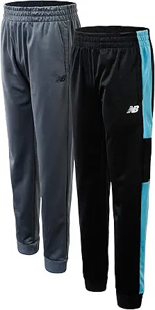 New Balance Boys' Athletic Sweatpants - 2 Pack Performance Tricot Jogger Pants (4-20)