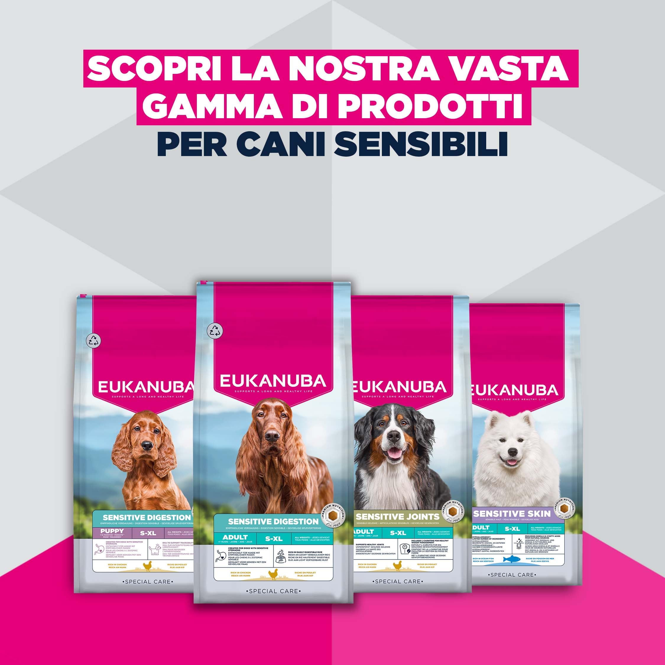EUKANUBA Sensitive Joints Cibo per cani con pollo - Mangime secco Special Care per cani con articolazioni sensibili, studiato per supportare la mobilità, 12 kg