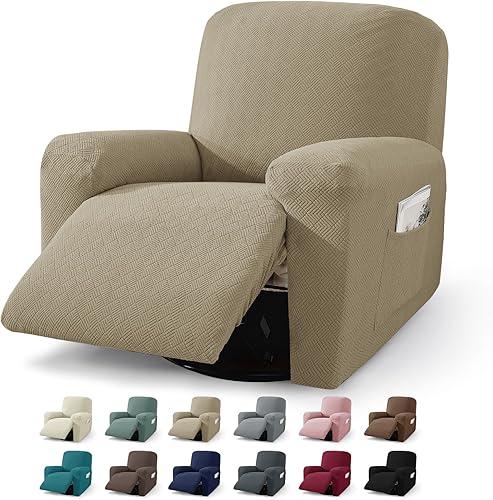 Miniatura 52 de JIVINER 5 Piezas Fundas Elásticas para Sofá Reclinable Funda para Sofá Reclinable con Parte Inferior Elástica Jacquard Ajustada Reclinable Funda