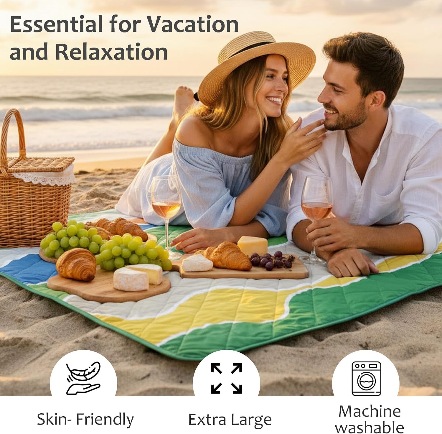 Exclusivo Mezcla Extra Large Waterproof Foldable Picnic Blanket image 4