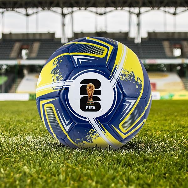 Hy-Pro Officially Licensed FWC26 Size 5 Football - Training Ball with Trophy Design & Host Nations Graphics, Football Gifts for Boys - FIFA World Cup 2026 Design - 2