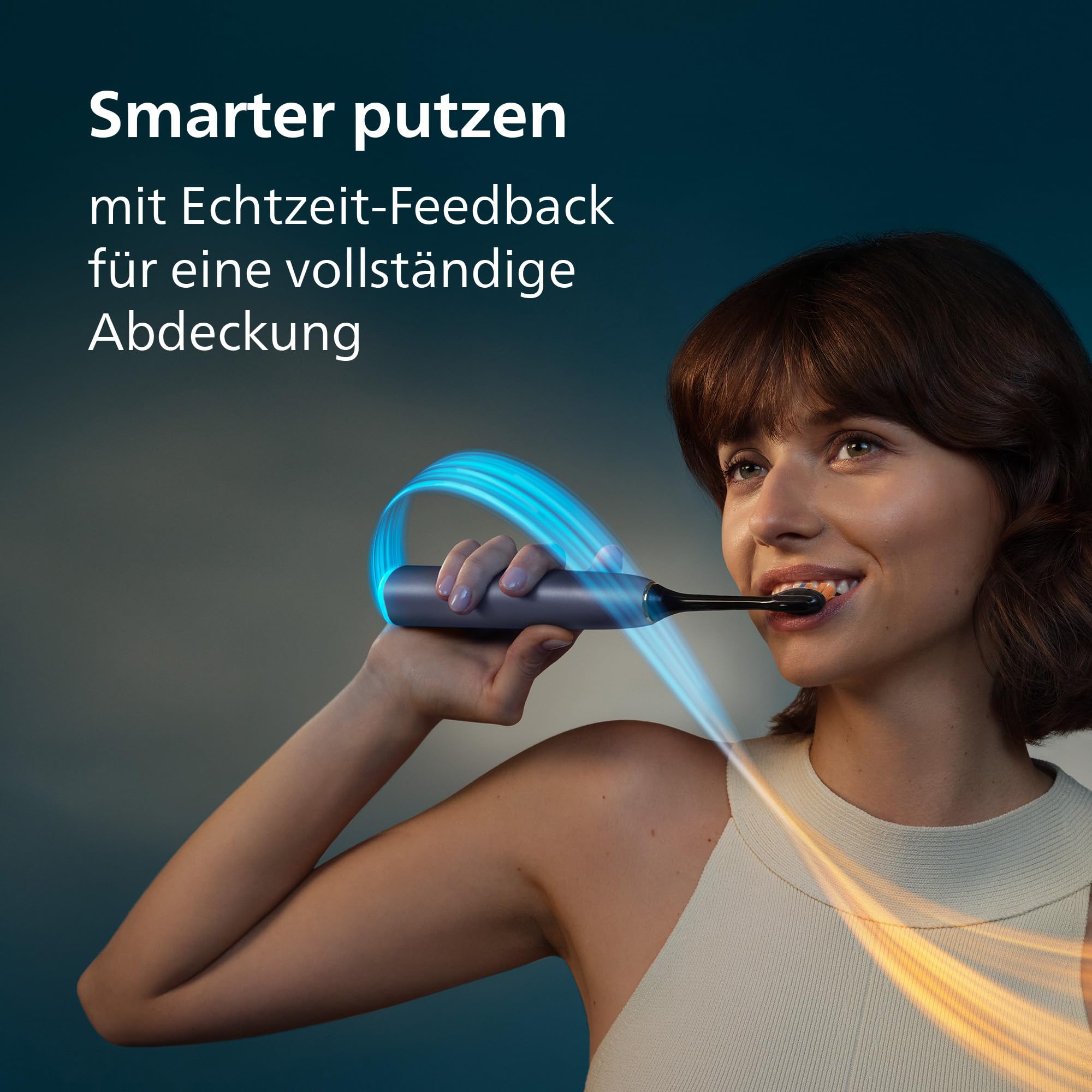 Philips Sonicare Next-Generation DiamondClean 9900 Prestige elektrische Zahnbürste - intelligentes Feedback zur Putzabdeckung, intelligente Andruckkontrolle und 24 Einstellungen, Sturmblau, HX9815/98