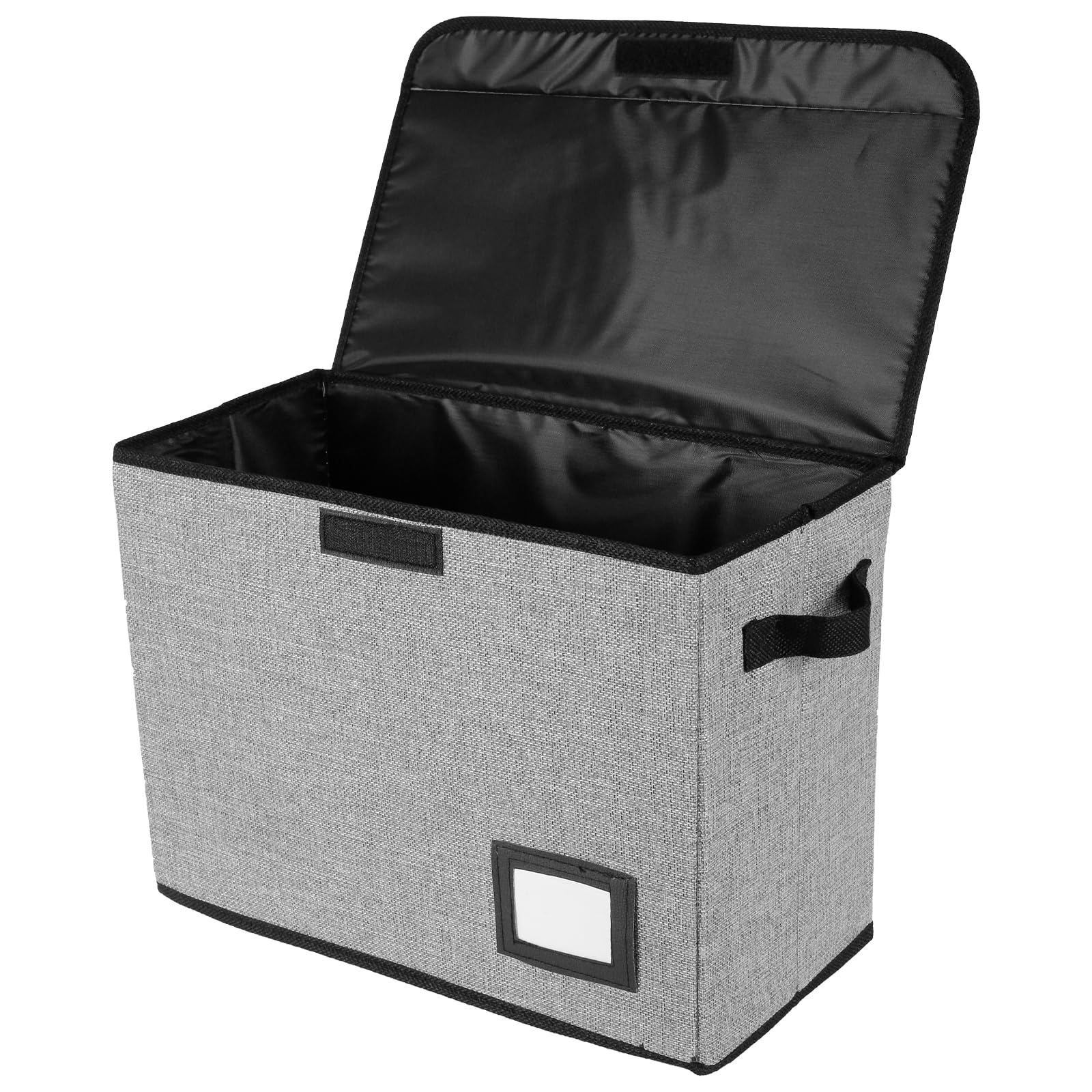 Sutowe Grey Comic Book Storage Box Foldable Comic Book Bin 40X20x30cm Washable Comic Short Box Comic Book Organizer With Handle & Enclosed Lid For Wardrobe Closet Shelf Office(Grey)