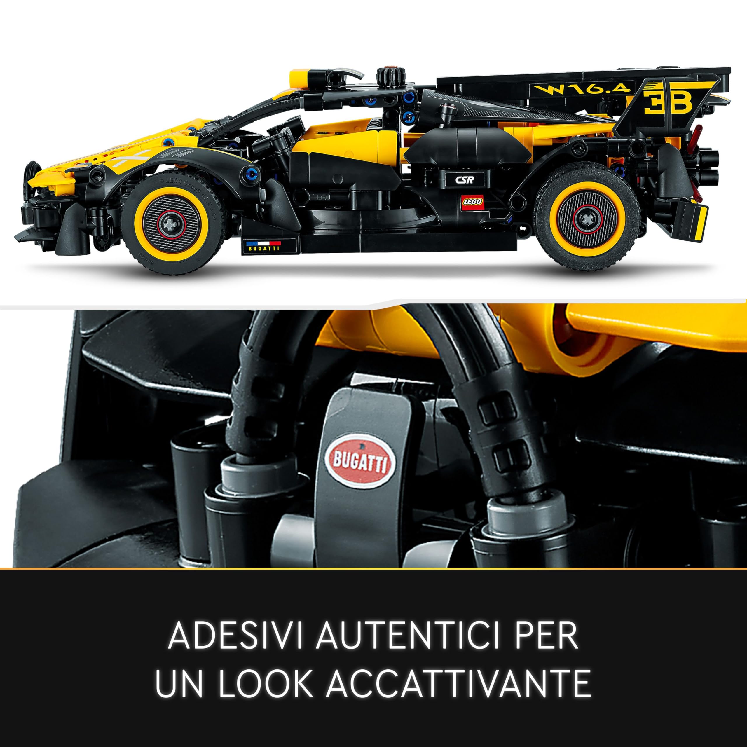 LEGO Technic Bugatti Bolide, Kit di Costruzione Macchina Giocattolo da Corsa, Modellino Auto Supercar, Giochi per Bambini, Bambine, Ragazzi e Ragazze da 9 Anni, Idee Regalo da Collezione 42151