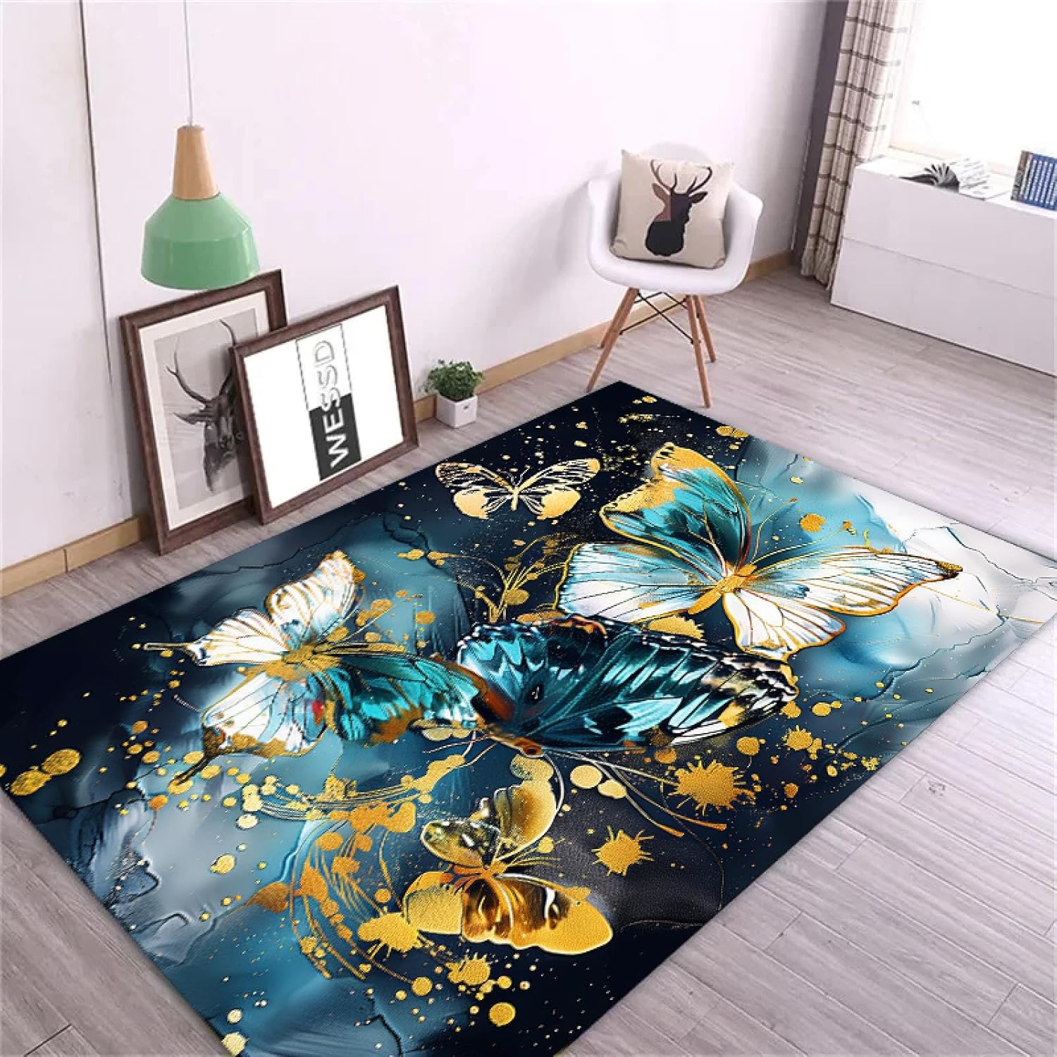 Butterfly Kitchen Floor Mat Home Entrance Doormat Decor Carpet for Living Room Corridor Long Rugs Non-Slip Bedroom Mat 60x90cm