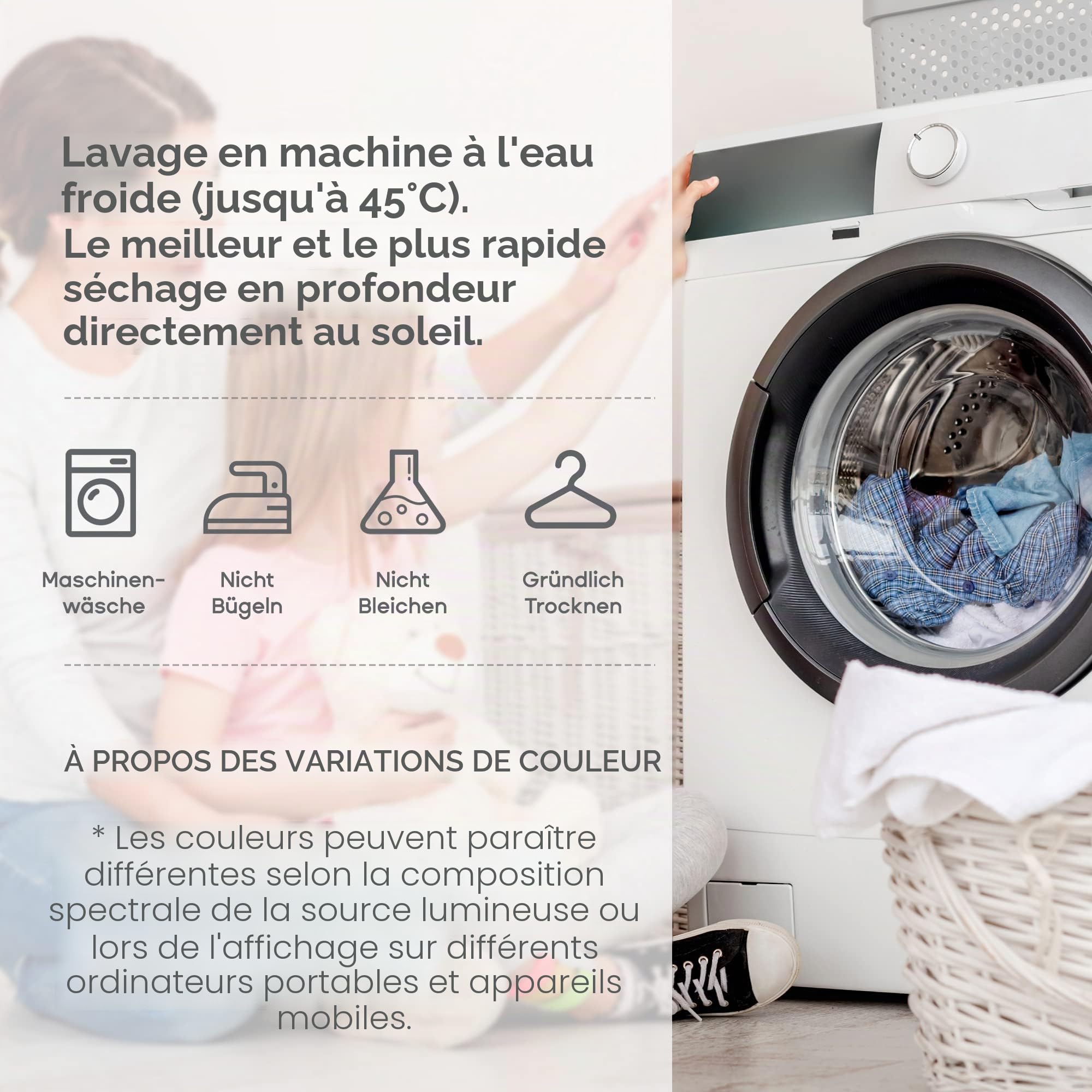 Sonive Surmatelas 160 x 200 cm en coton respirant, poche de 38 cm de profondeur, lavable, blanc