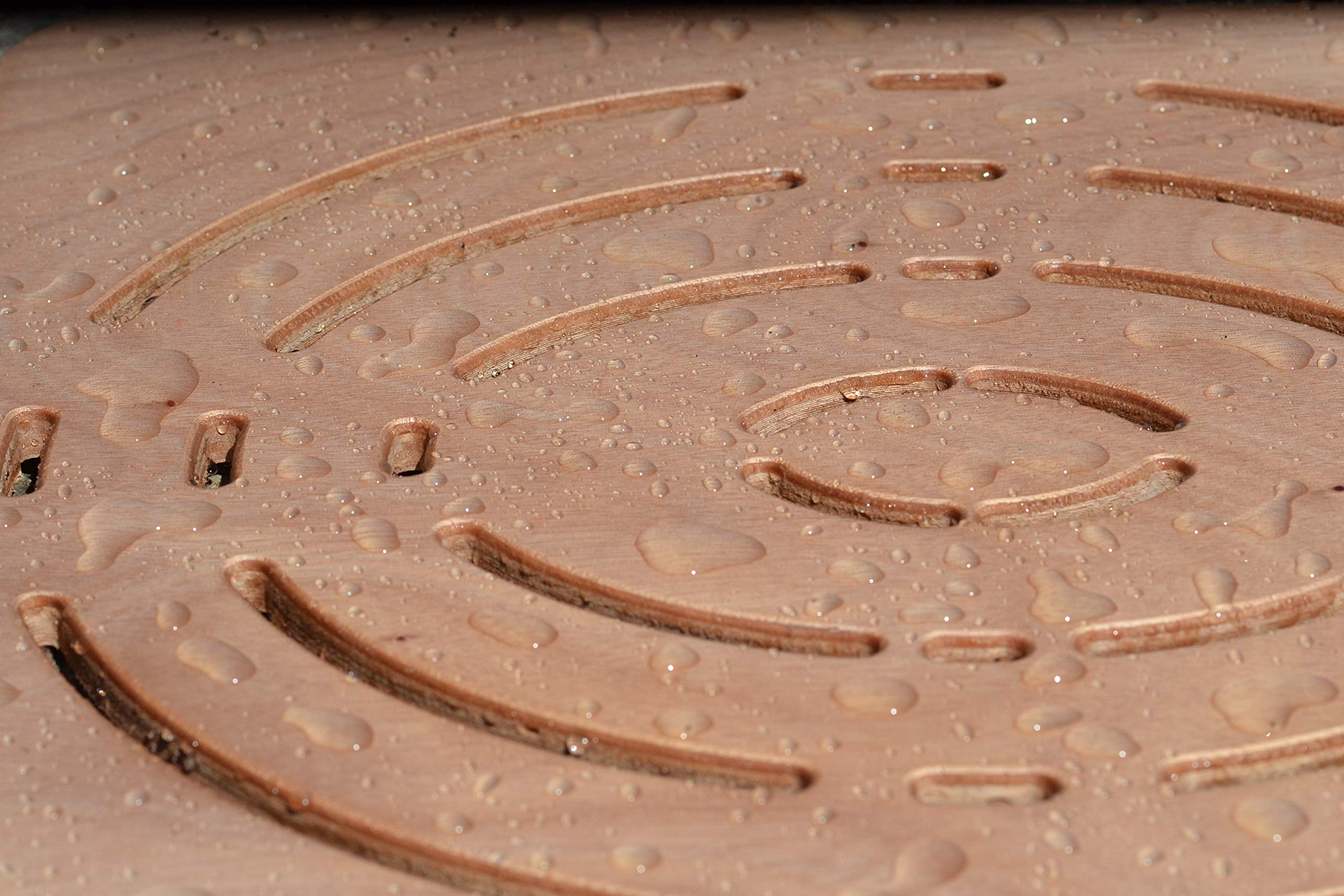 Pedana Doccia In Legno Okumè 50x50 Cm - Per Piatti Doccia 70x70 Cm | Compensato Marino Verniciato, Antiscivolo - Foto 13