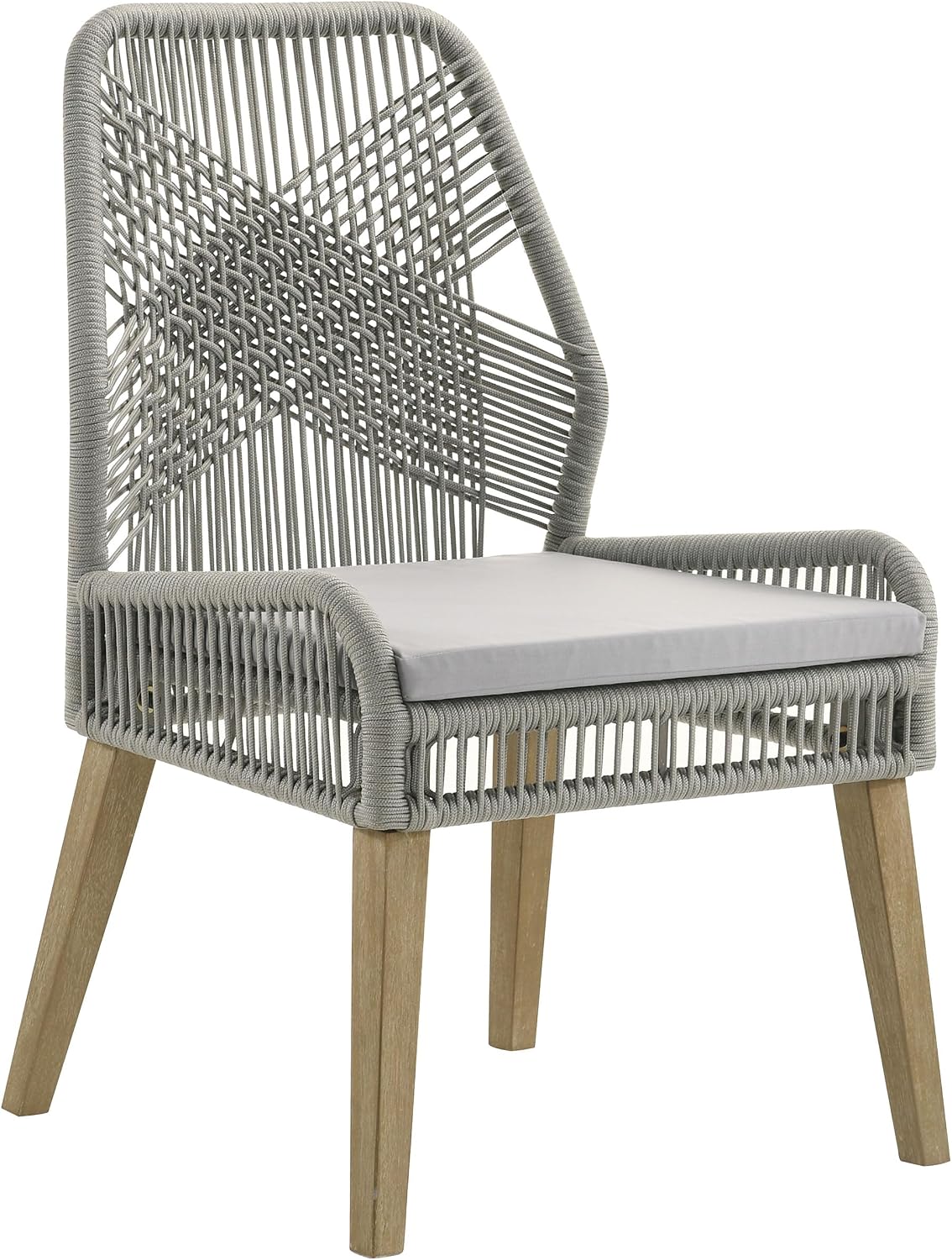 Coaster Fine Furniture Nakia Woven Back Transitional Wood Side Chairs Gray (Set of 2)