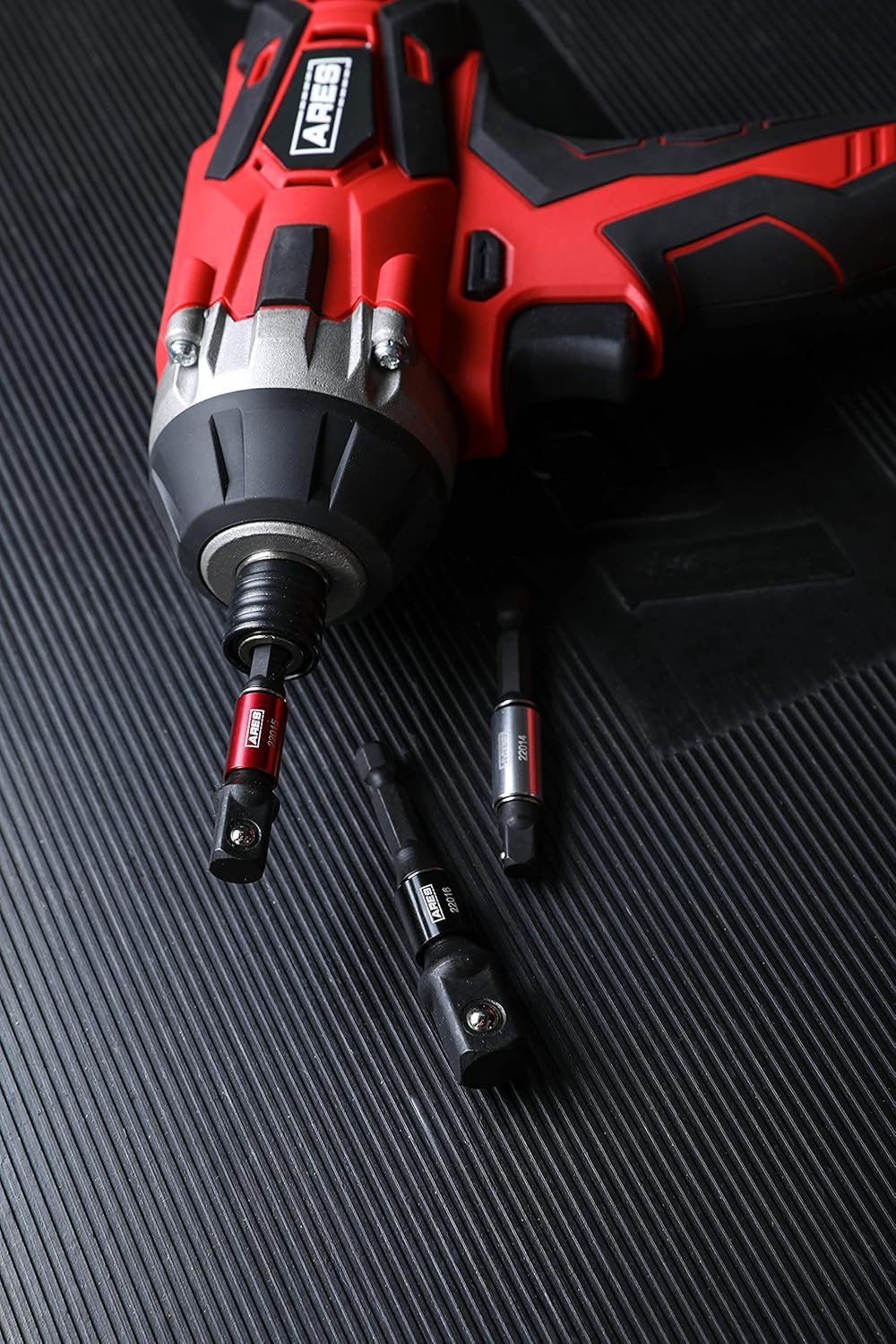 ARES 22011 - 3-Piece 3-Inch Impact Grade Socket Adapter Set with Color Sleeve - Turns Impact Drill Drivers into High Speed Socket Drivers - 1/4-Inch, 3/8-Inch, and 1/2-Inch Drive - - 