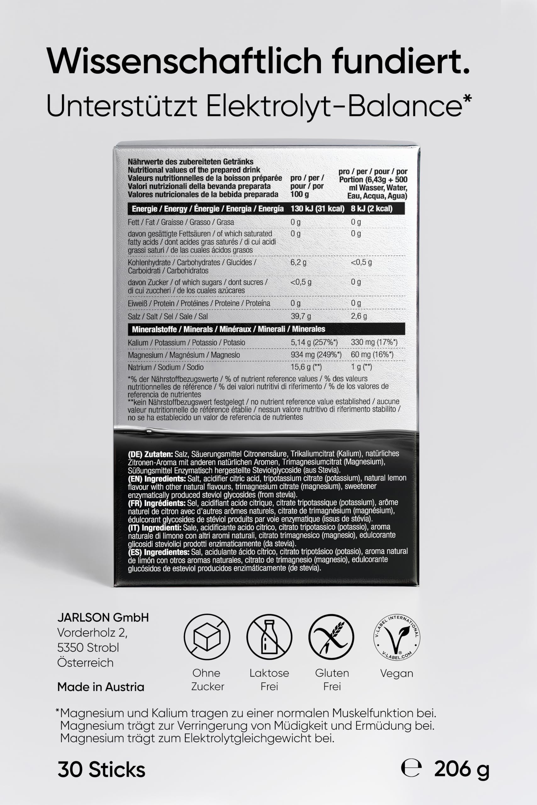 REALIST Electrolytes sans sucre [30 STICKS] Electrolytes Sugar Free, Poudre d'électrolyte Sport & KETO - 1000 mg de sodium, 330 mg de potassium, 60 mg de magnésium - Hydration rapide, fabriqué en