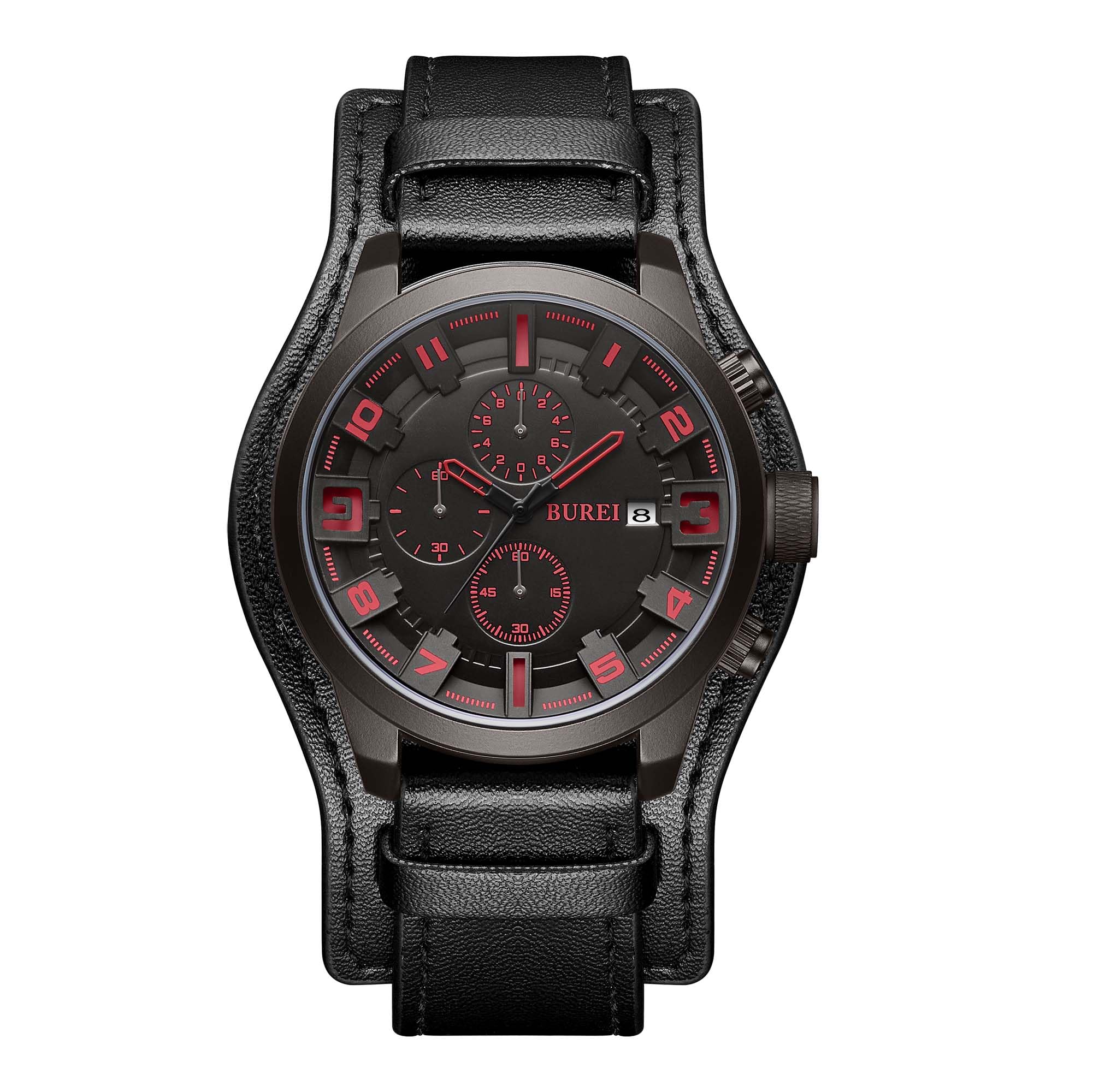 Montre à quartz avec calendrier BUREI, la précision étanche - 8