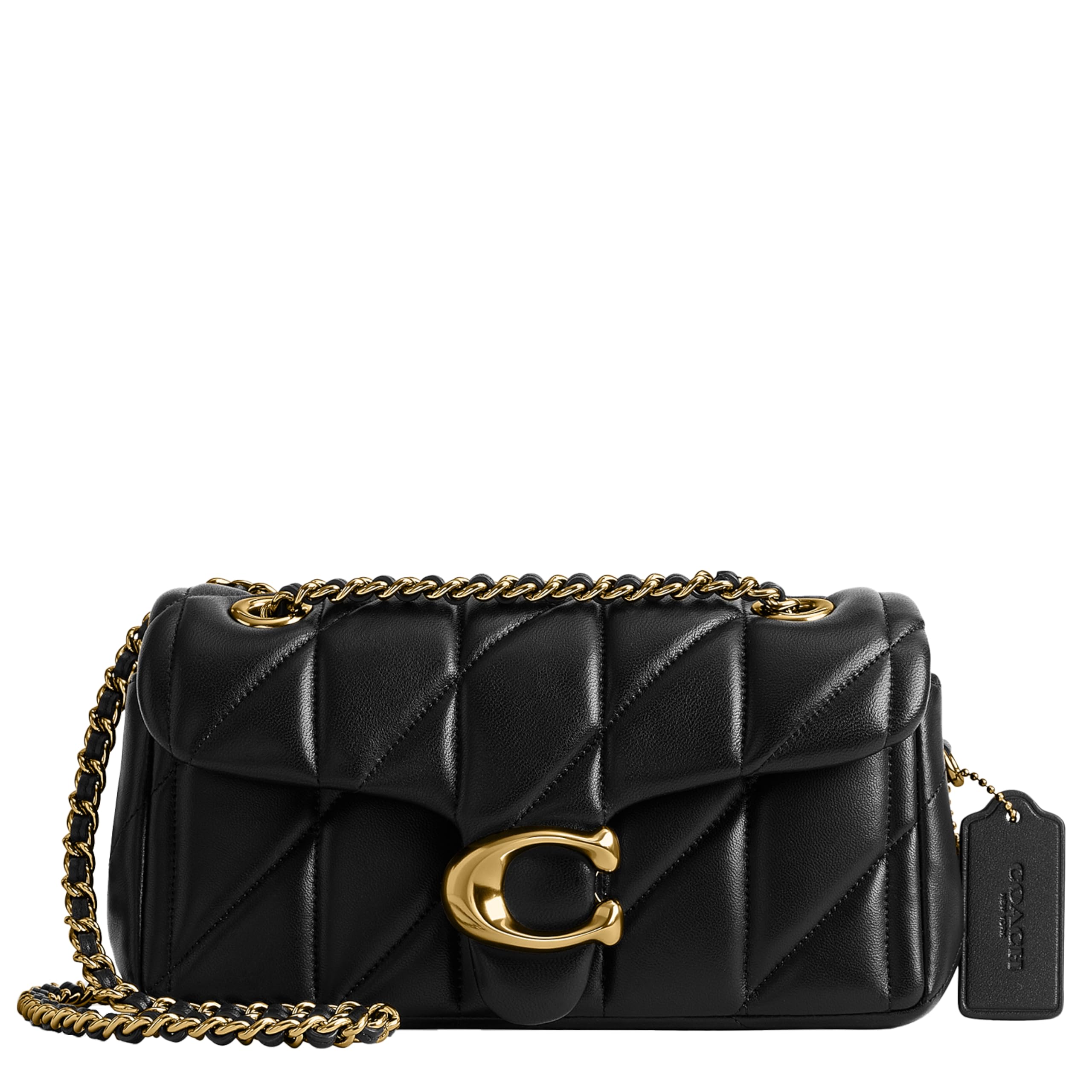 Womens, Quilted Tabby Shoulder Bag 20 with Chain, Black 1, One Size