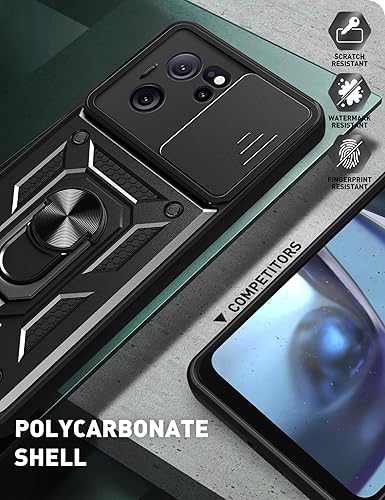 Vista 344 de Carcasa de soporte compatible con Motorola Razr 2023, con cubierta deslizante para lente de cámara compatible con Motorola Razr 40 5G 2023 XT2323-1