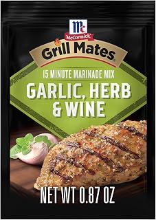 McCormick Grill Mates Garlic Herb Wine Marinade Mix - Bold Mediterranean Flavor for Chicken Pork Seafood Grilling