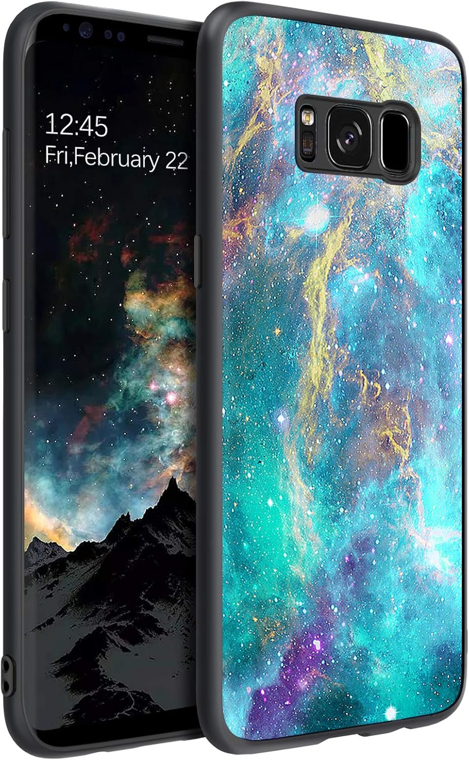 BENTOBEN Samsung Galaxy S8 Case, Galaxy S8 Case, Slim Fit Glow in The Dark Soft Flexible Bumper Protective Anti Scratch Non-Slip Phone Cases Cover for Samsung Galaxy S8 5.8" (2017), Nebula/Galaxy
