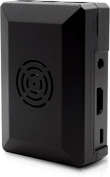 LoveRPi Active Cooling Media Center PC Case with Fan for Raspberry Pi 3 Model B+, Libre Computer Board, ASUS Tinker Board (Black)