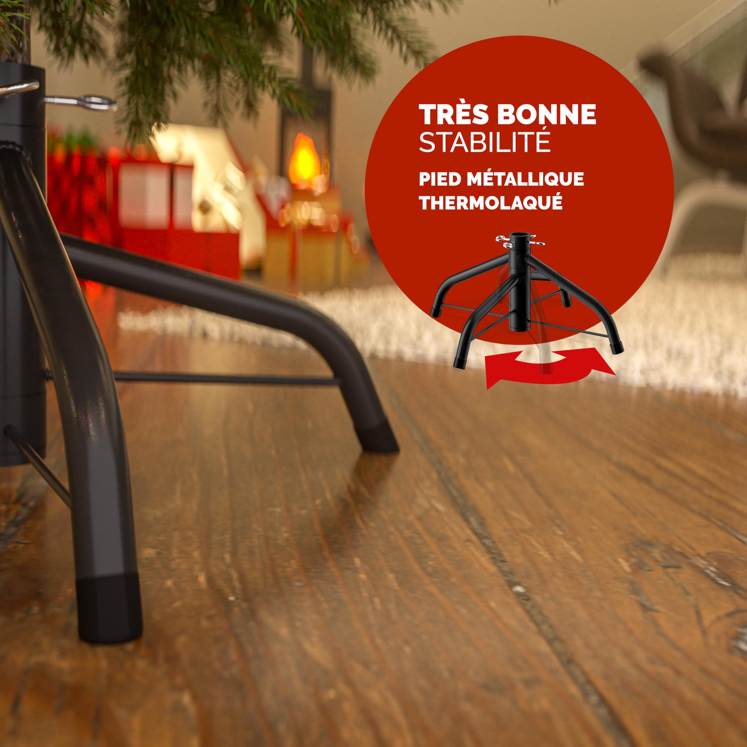 CASARIA® Sapin de Noël Artificiel Premium M 140cm avec Guirlande Lumineuse Support métal Arbre de noël Imitation Parfaite densité Branches