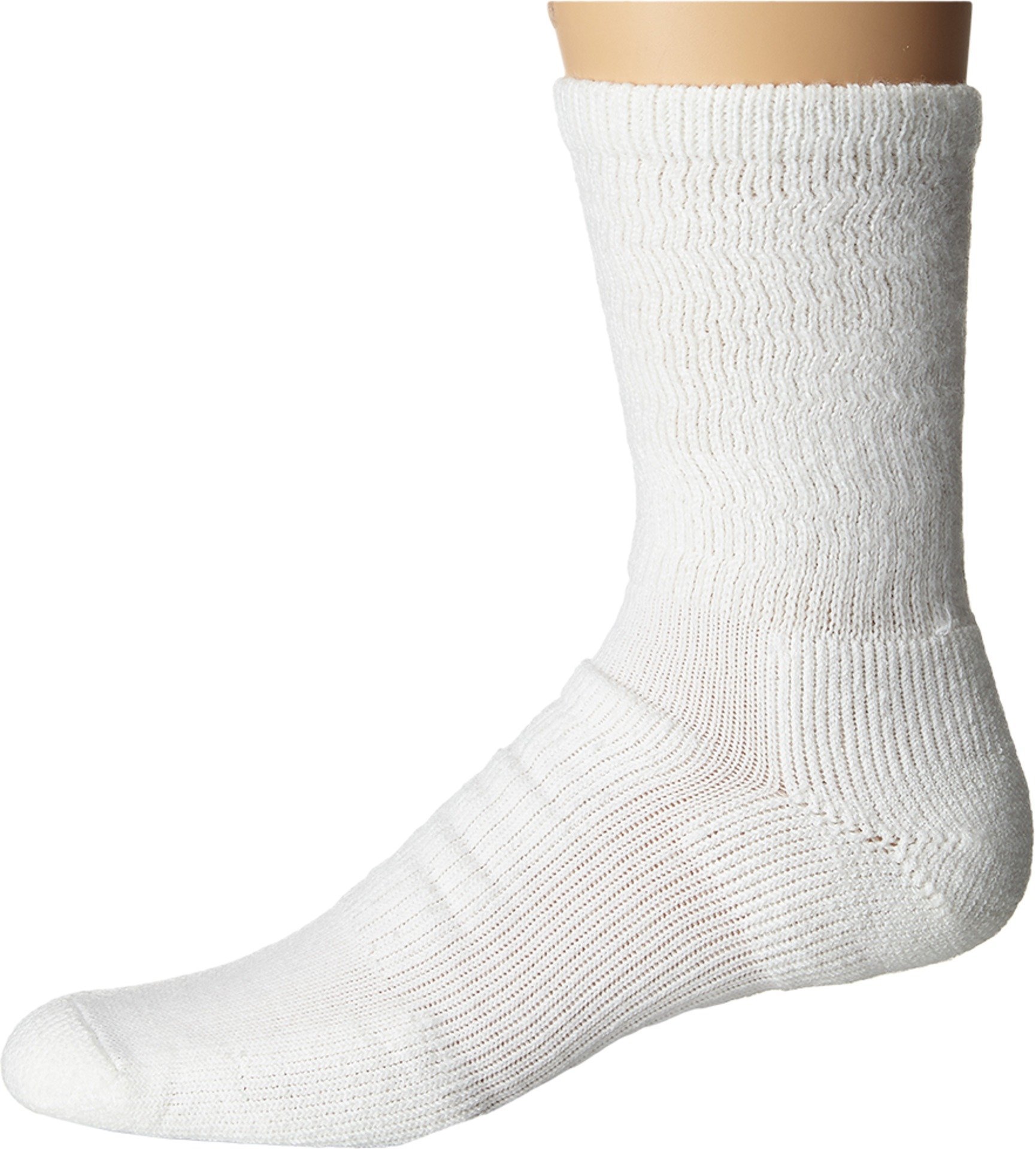 Thorlos mensWXWx Walking Thick Padded Crew Sock Socks - White - XL