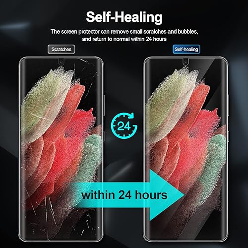 Miniatura 6 de 3 PACK Screen Protector for Samsung Galaxy S21 Ultra 5g Flexible TPU Film Support Fingerprint Touch HD Full Coverage Easy Installation Scratch
