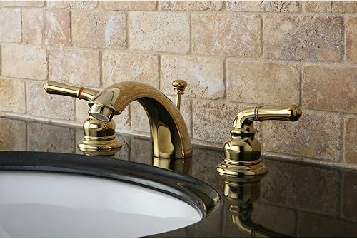 Miniatura 3 de Elements of Design Victorian EB952 - Mini grifo de lavabo generalizado con ventana emergente, de 4 a 8 pulgadas, latón pulido