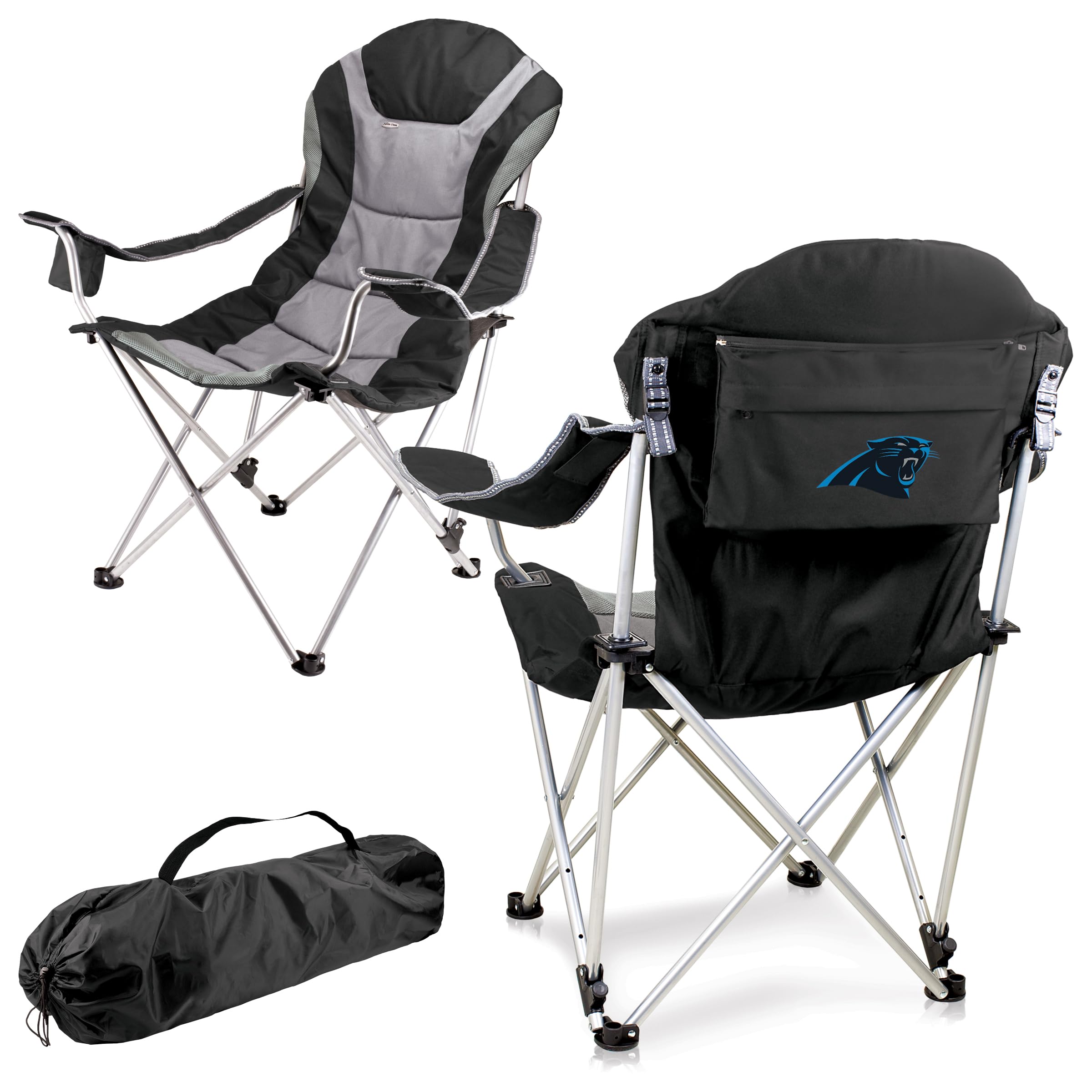 Picnic TIME NFL Unisex-Adult NFL Reclining Camp Chair, Beach Chair for Adults, Sports Chair with Carry Bag
