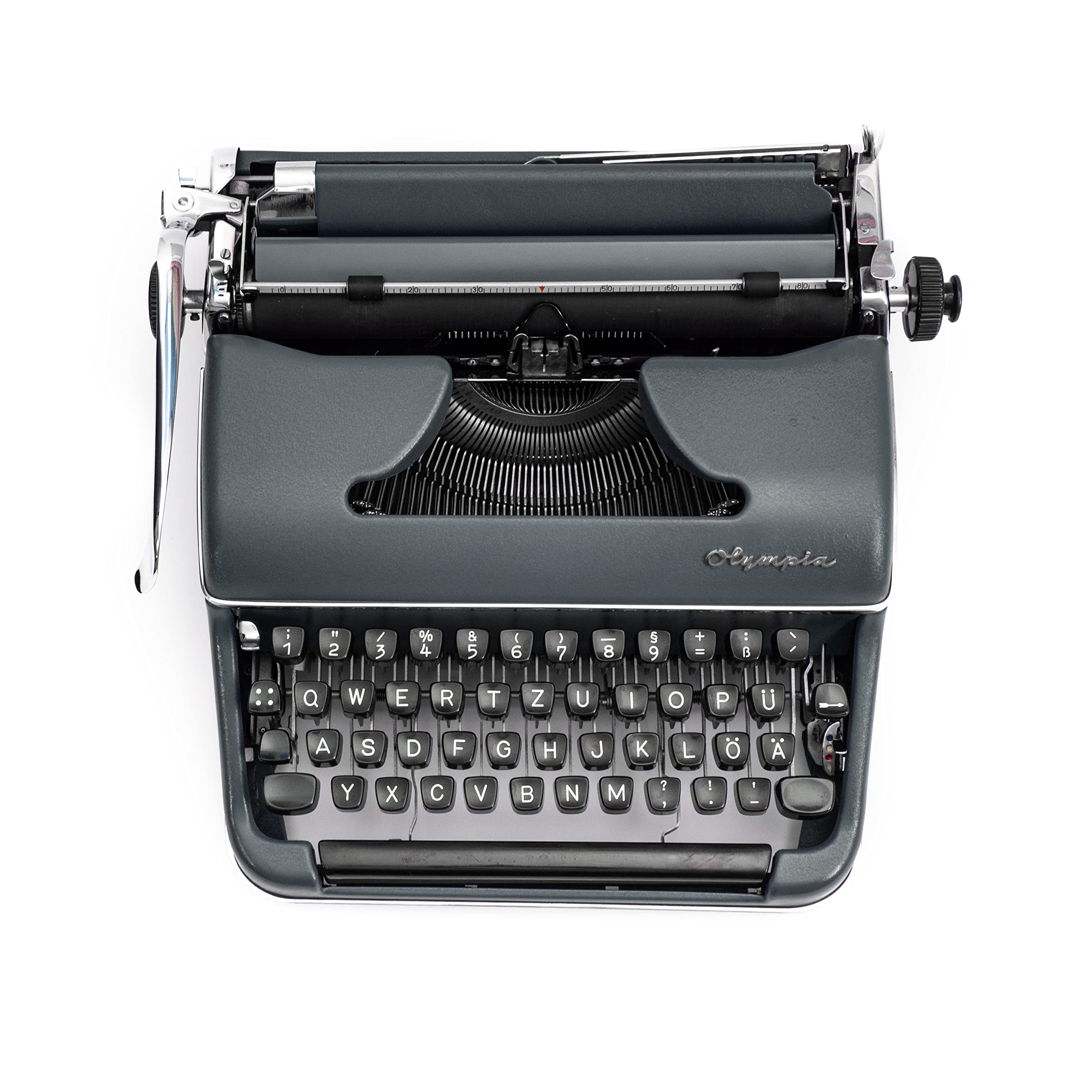 Generisch Retro Schreibmaschine anthrazit - voll funktionsfähige restaurierte Schreibmaschine inklusive neuem Farbband