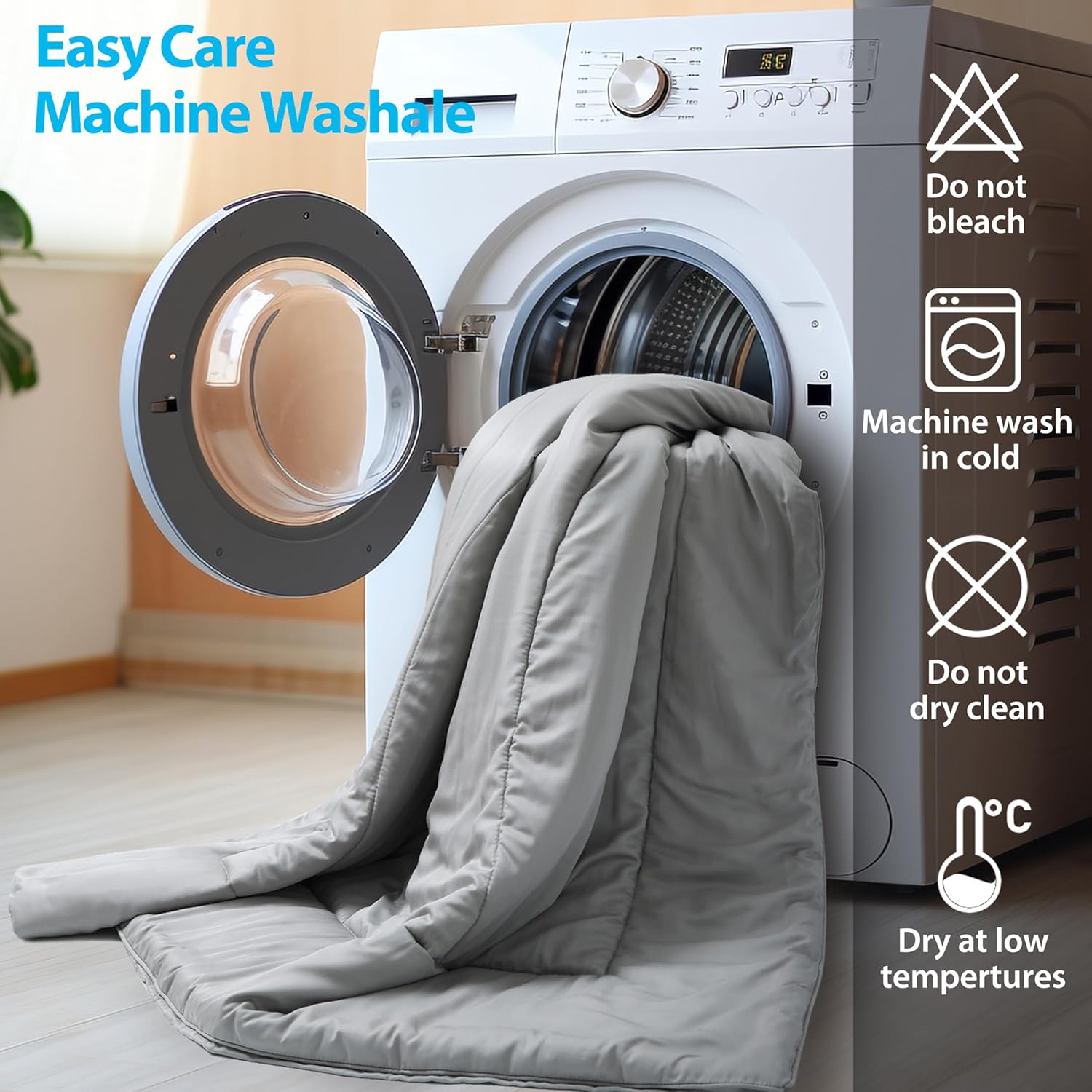 Bamboo Viscose All Season Comforter/Blanket - Ultra Soft & Breathable Comfort - Perfect Medium Weight for Snuggling Without Overheating - Enjoy Cozy Sleep All Night - Image 6