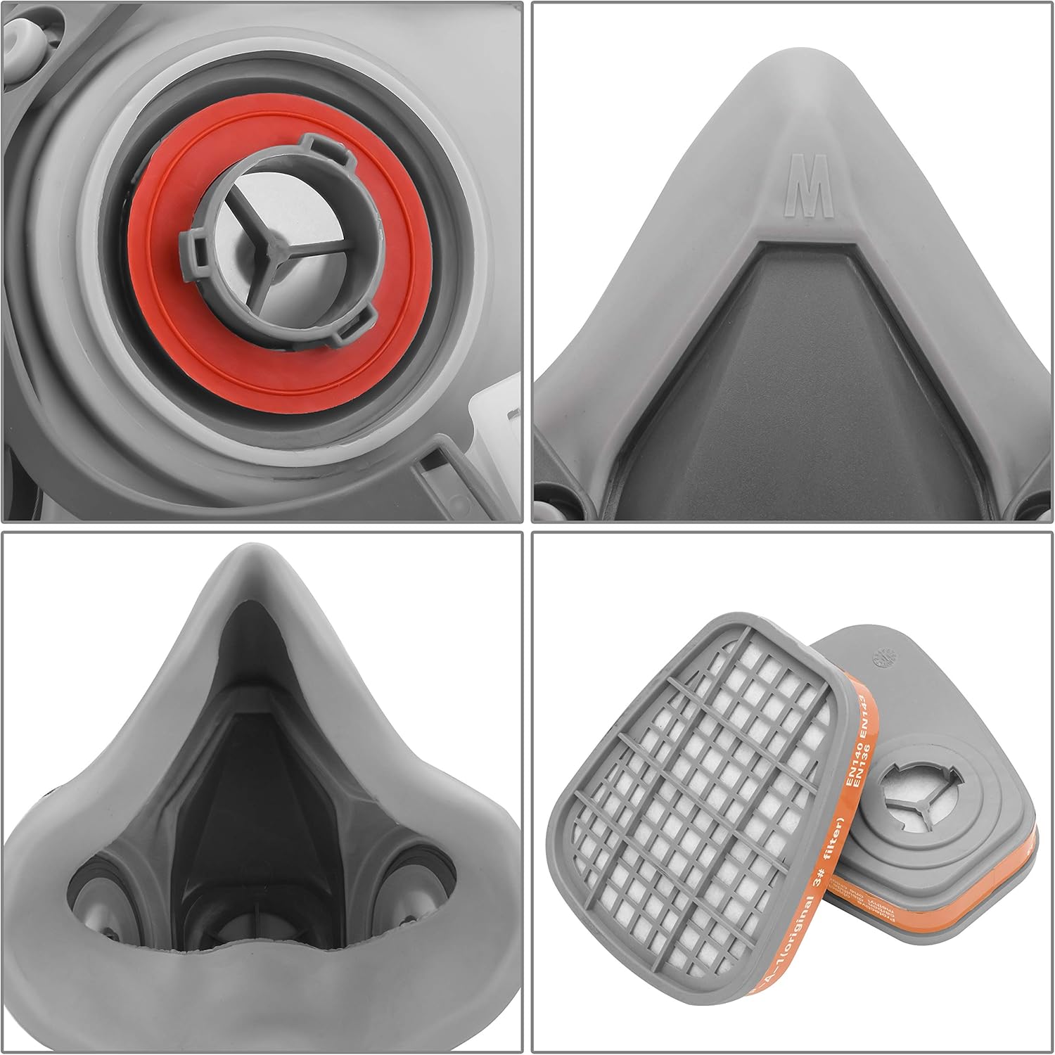 AirGearPro G500 Reusable Respirator Mask with A1P2 Filters and Safety