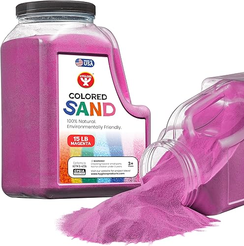 Vista 60 de Hygloss Products - Arena de juego de colores - Balde de arena de arte para manualidades de colores surtidos, naranja, 1 libra