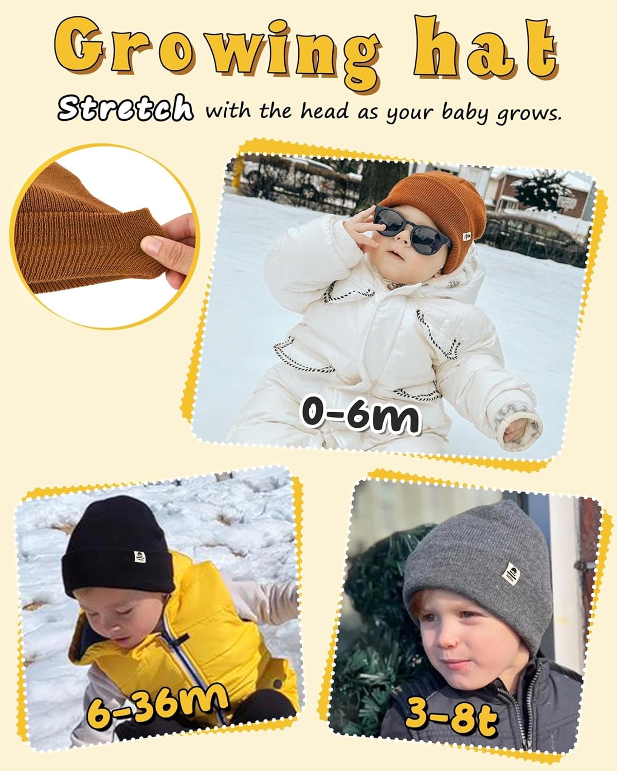 FURTALK Baby Beanie Fleece Lined Toddler Winter Hat Boys Girls Knit Warm Beanies Kids Ski Hats for 0-8 Years - Image 6