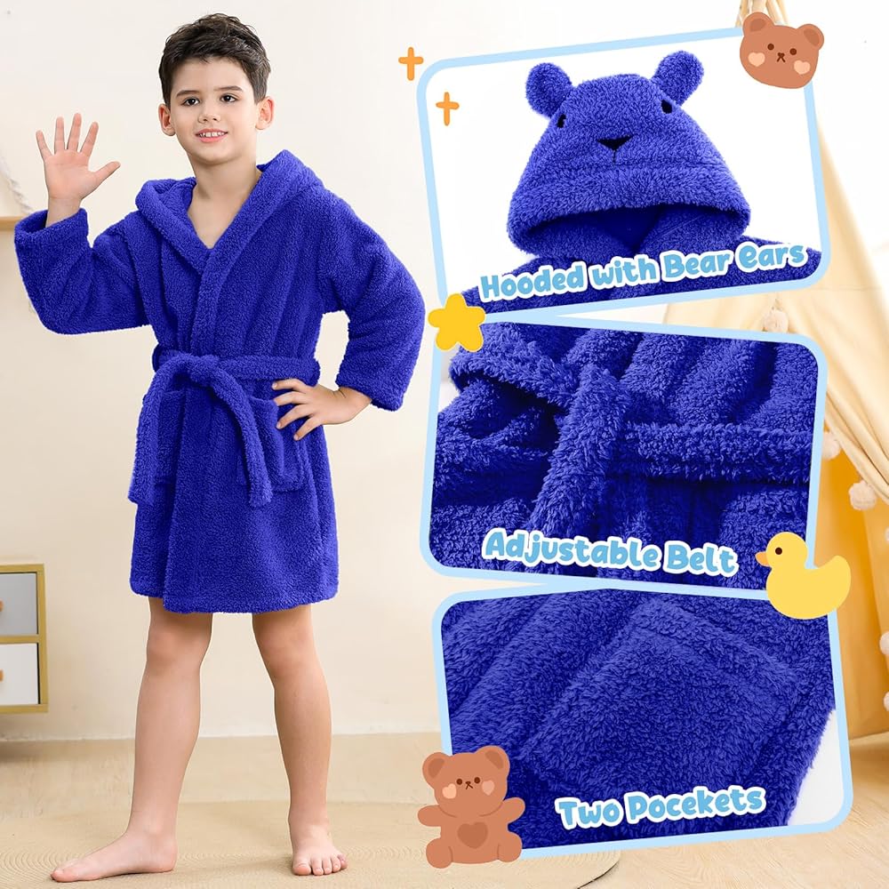 Niwicee Peignoirs De Bain Enfant Garçon Fille Vêtements De