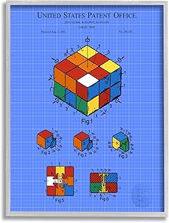 Stupell Industries Vivid Logic Toy Patent Framed Wall Art, Design by Karl Hronek