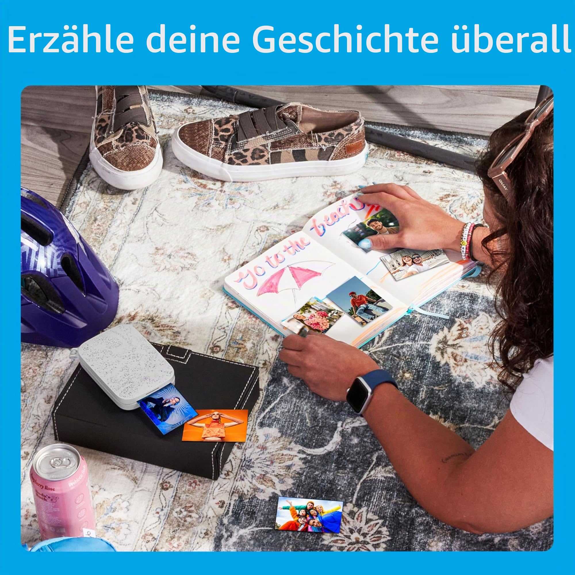 HP Sprocket 2x3 Zoll Sofortbilddrucker Weiß Zink-Papierbündel