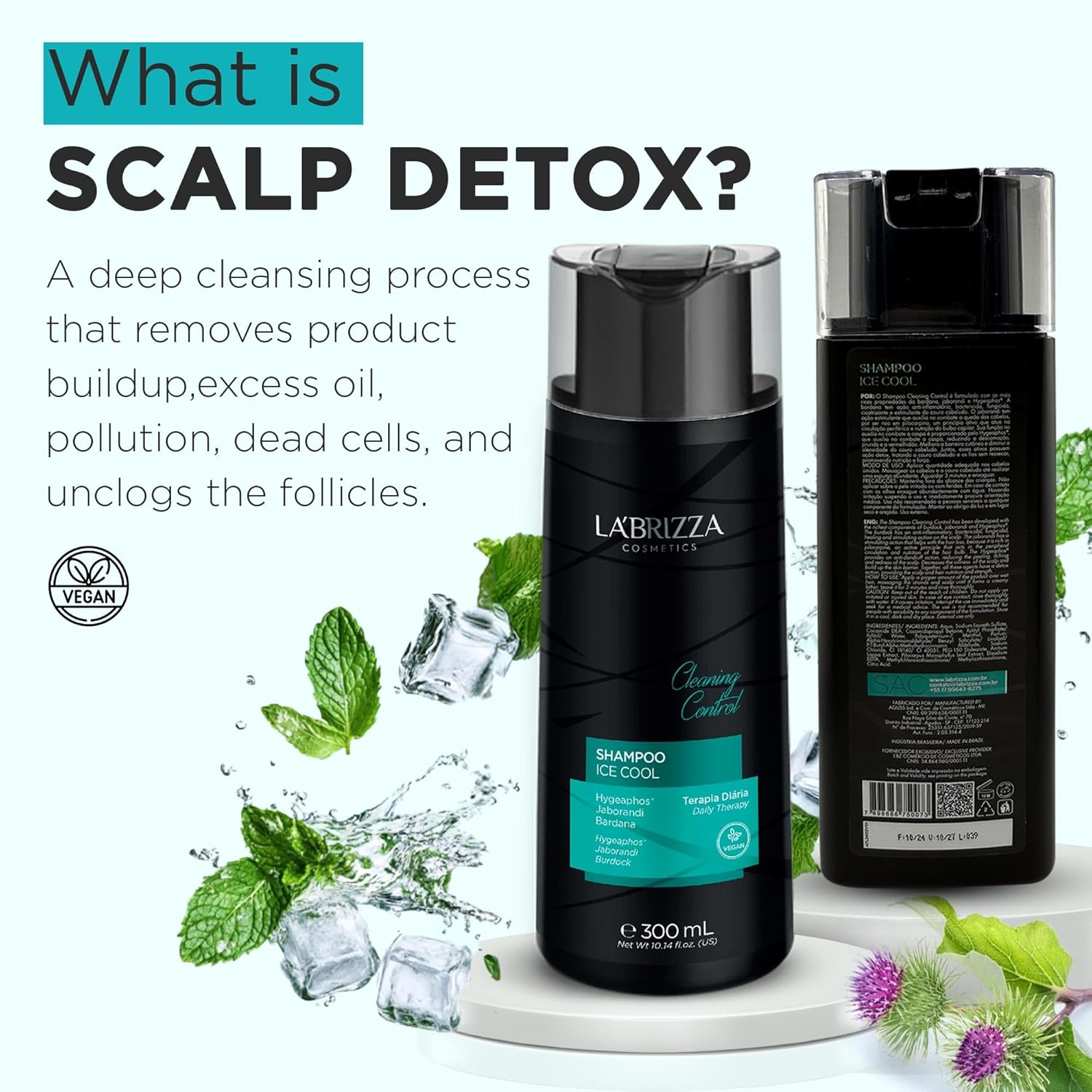 LA'BRIZZA Cleaning Control ICE COOL Scalp Detox Shampoo - 300ml